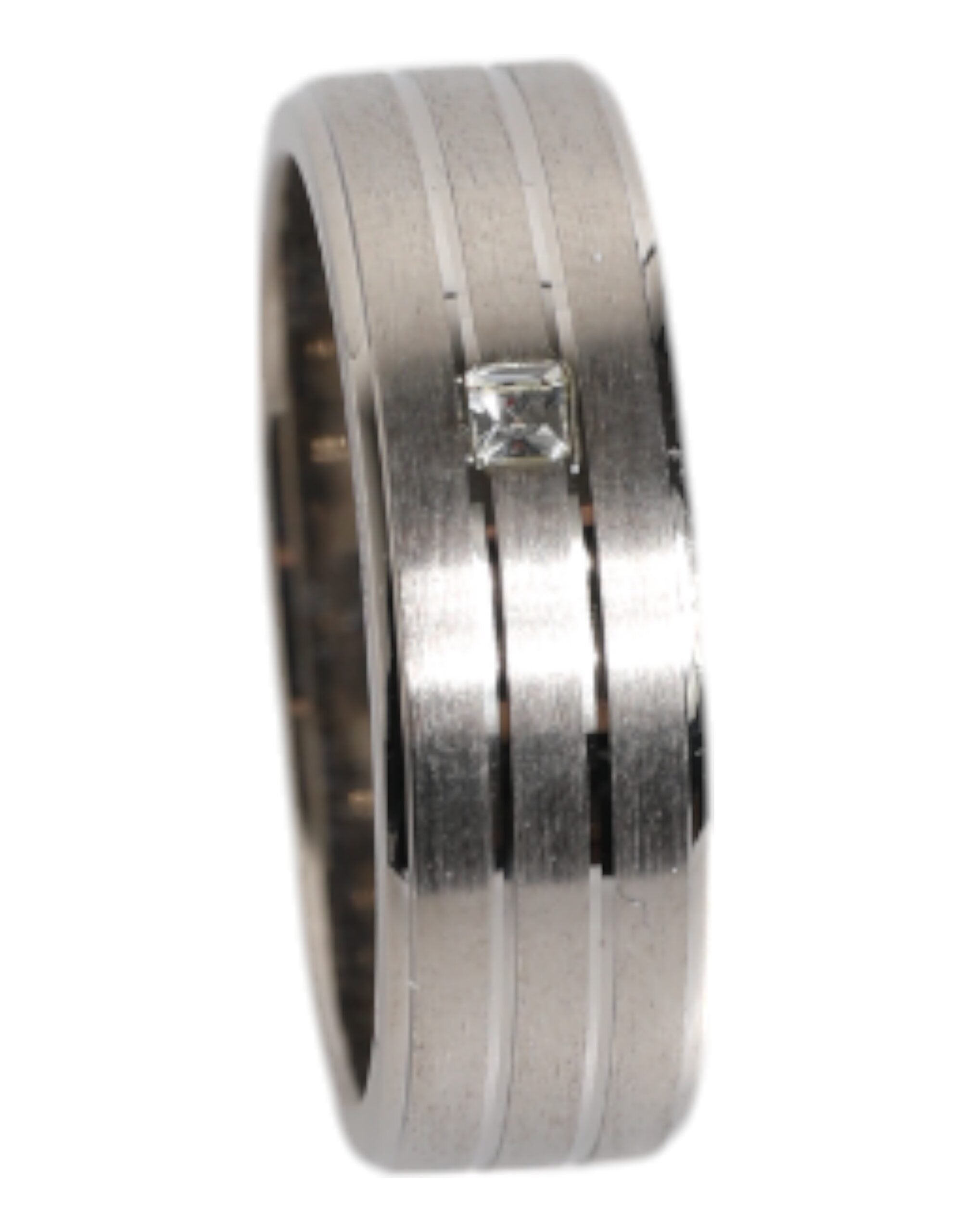 Dolce & Gabbana DG Logo Ring in Silver Tone Brass Elegance