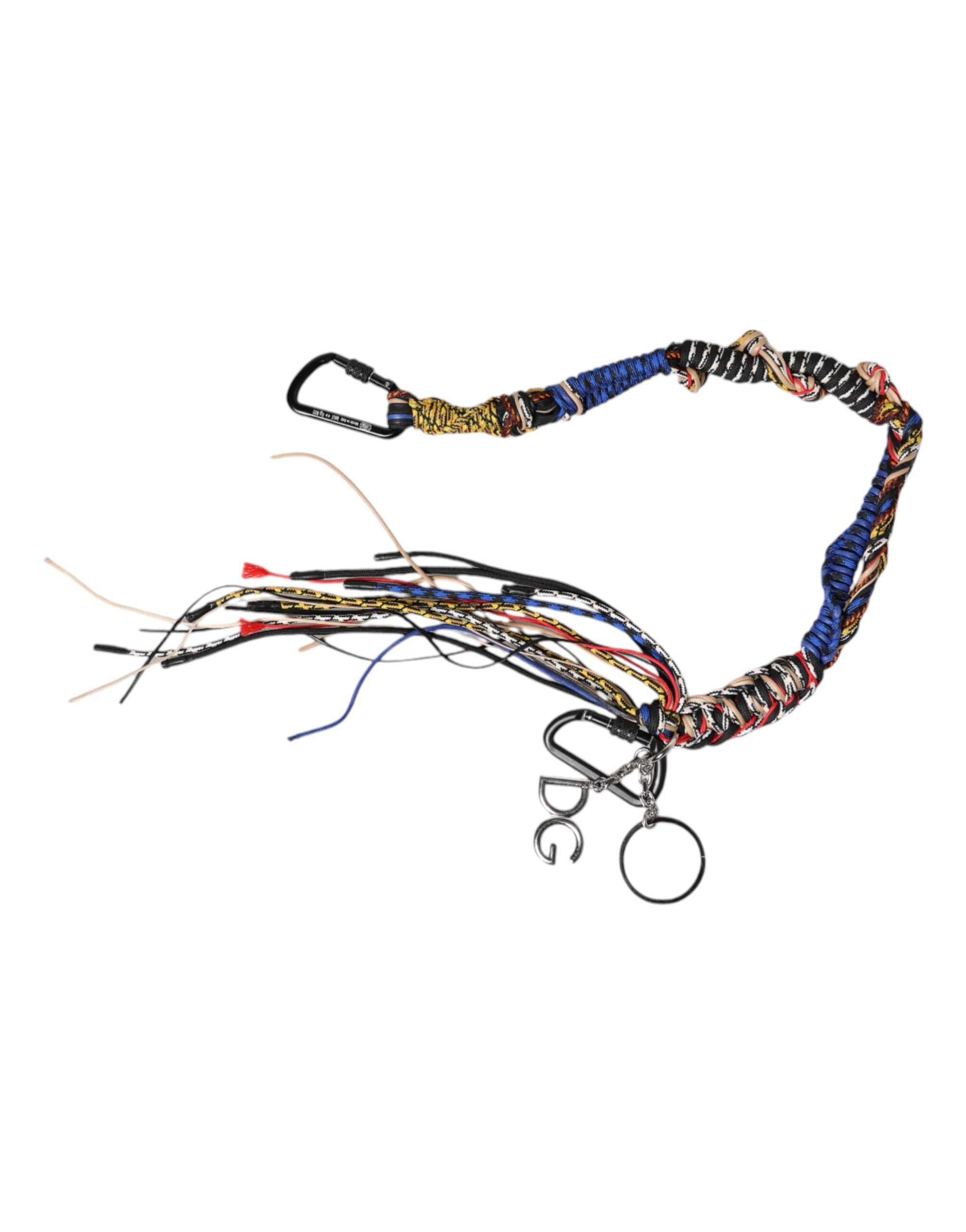 Elevate your style with the Dolce & Gabbana Multicolor Braided Rope Logo Bag Shoulder Strap, a luxurious Italian masterpiece that embodies sophistication and artistry.