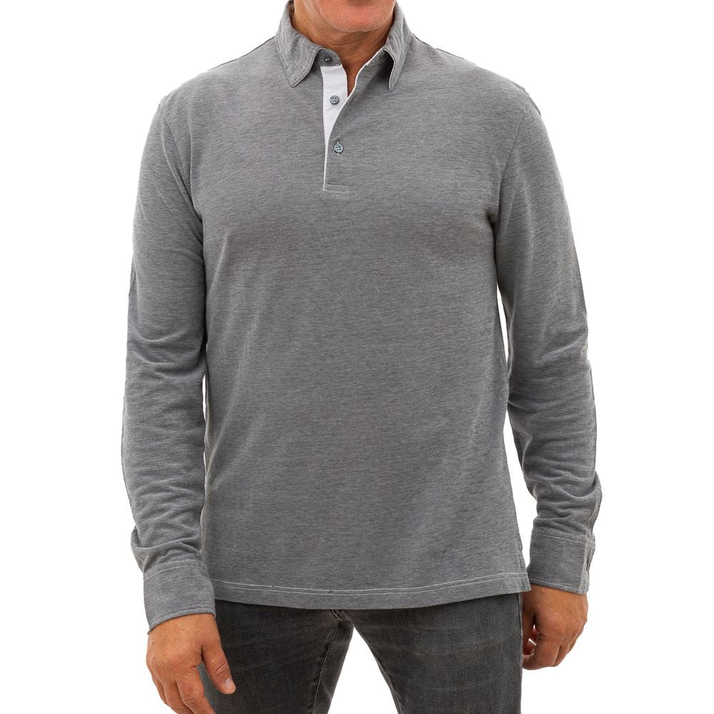 Discover the Corneliani Gray Cotton Polo Shirt, a testament to Italian craftsmanship, blending timeless elegance with luxurious comfort for the discerning individual.