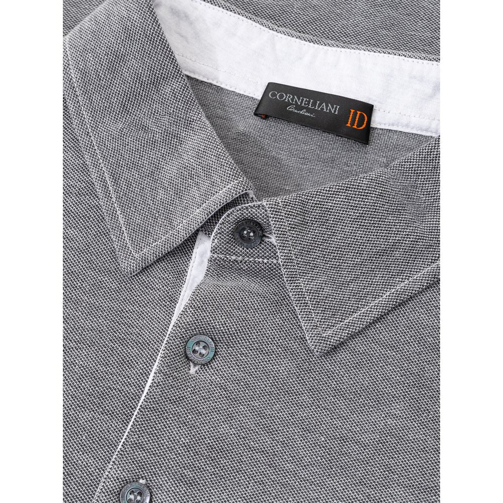 Elevate your style with the Corneliani Gray Cotton Polo Shirt, a masterpiece of Italian craftsmanship that embodies timeless elegance and sophistication for discerning tastes.