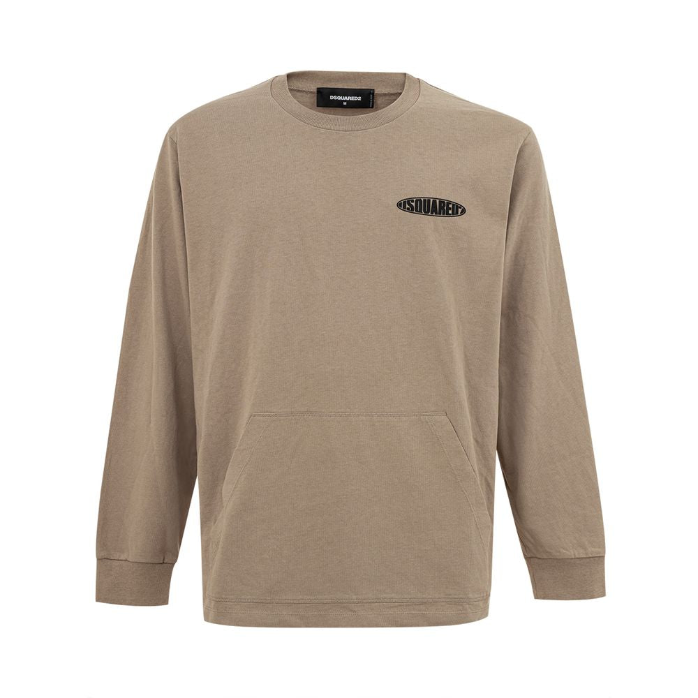 Discover the Dsquared² Beige Cotton T-Shirt, a luxurious blend of comfort and style, perfect for those who embrace elegance and individuality in every moment.