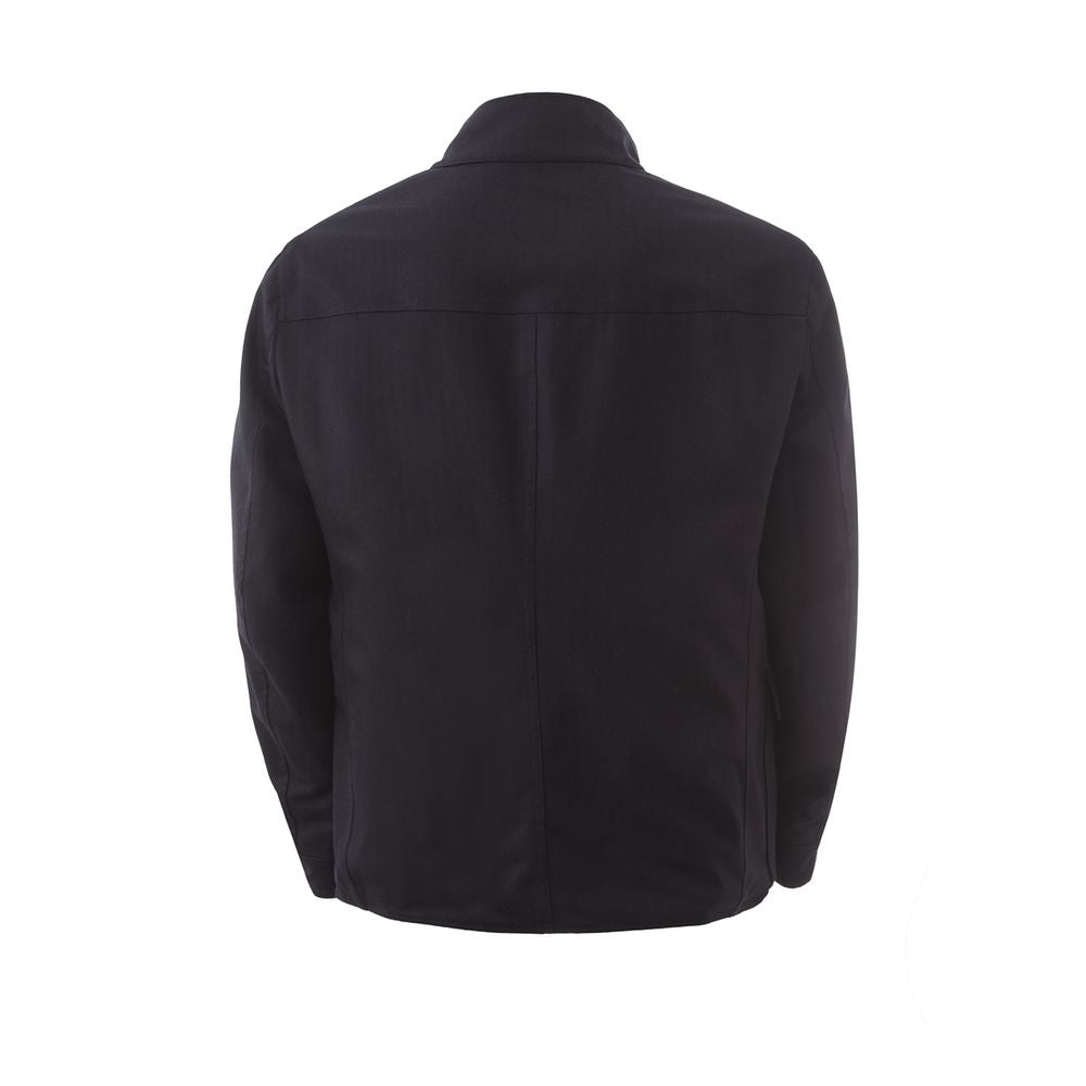 Lardini Blue Wool Coat - Reversible Luxury Outerwear Elegance