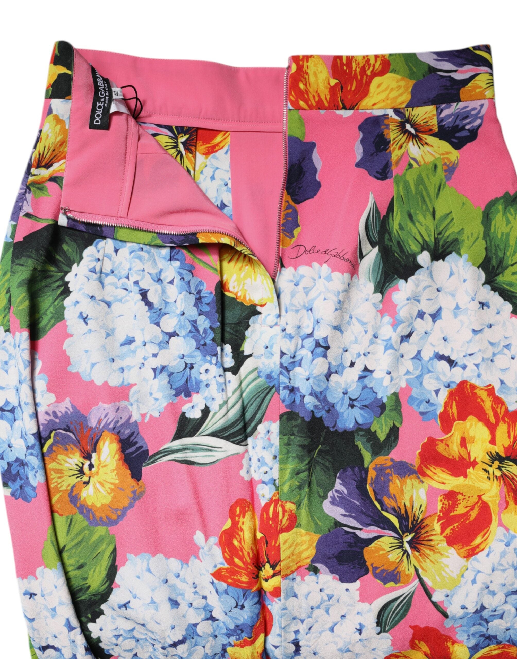 Dolce & Gabbana Floral High Waist Midi Skirt – Exquisite Elegance