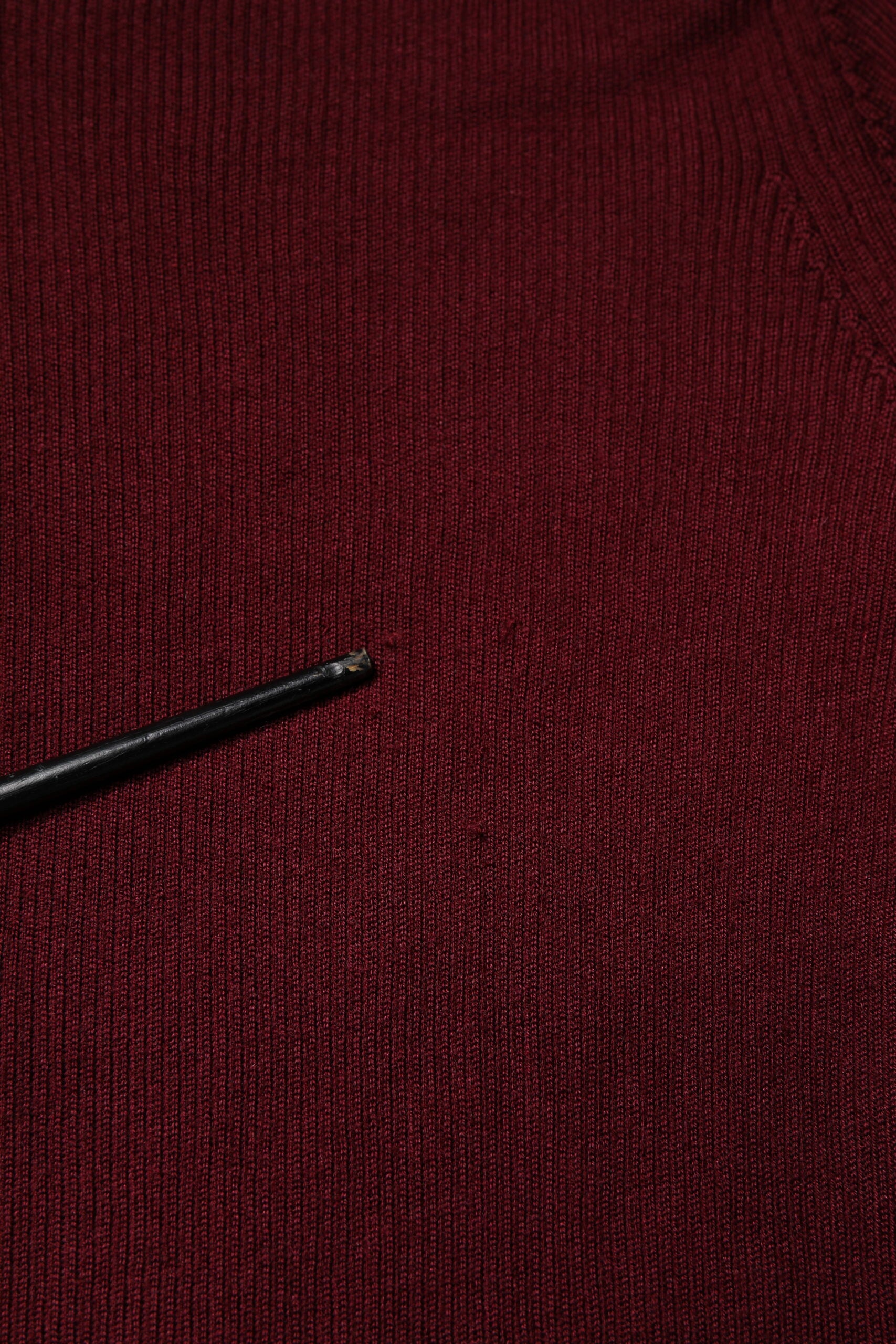 Dolce & Gabbana Burgundy Long Sleeves Turtleneck Slim Sweater