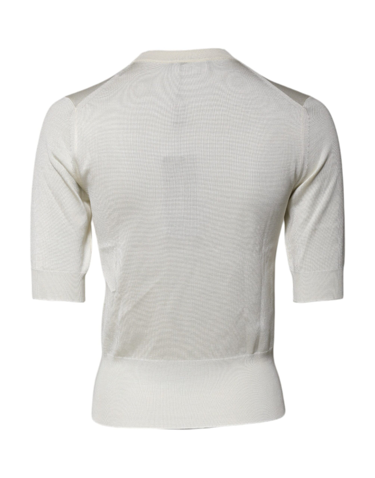 Elevate your wardrobe with the Dolce & Gabbana Cream Short Sleeve Silk Blouse, a timeless piece of exquisite craftsmanship that embodies luxury and sophistication.