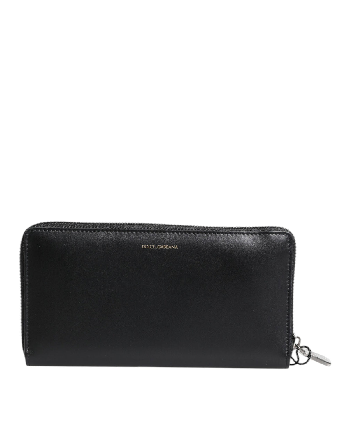 Indulge in the exquisite Dolce & Gabbana Black Blue Exotic Leather Embossed Continental Wallet, a luxurious blend of calfskin and land snake, crafted for the discerning individual.