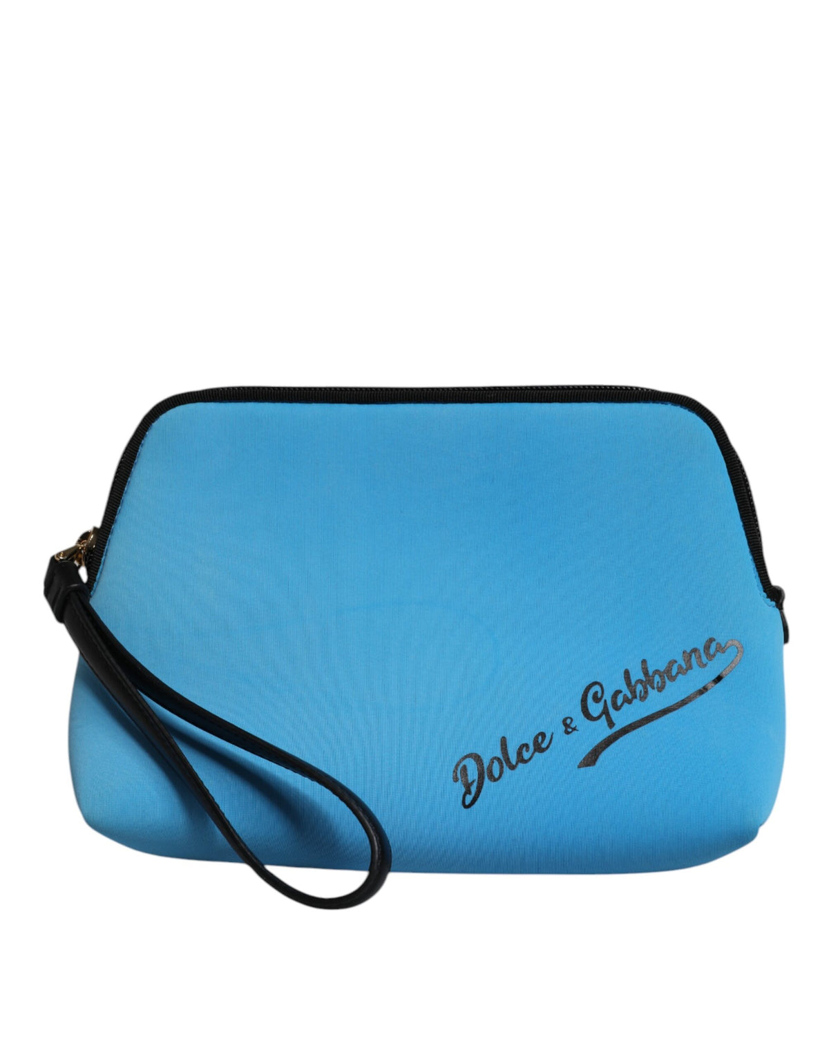 Indulge in the exquisite Dolce & Gabbana Blue DG Logo Print Clutch, a luxurious blend of nylon and spandex, crafted in Italy for the discerning individual who embodies elegance.