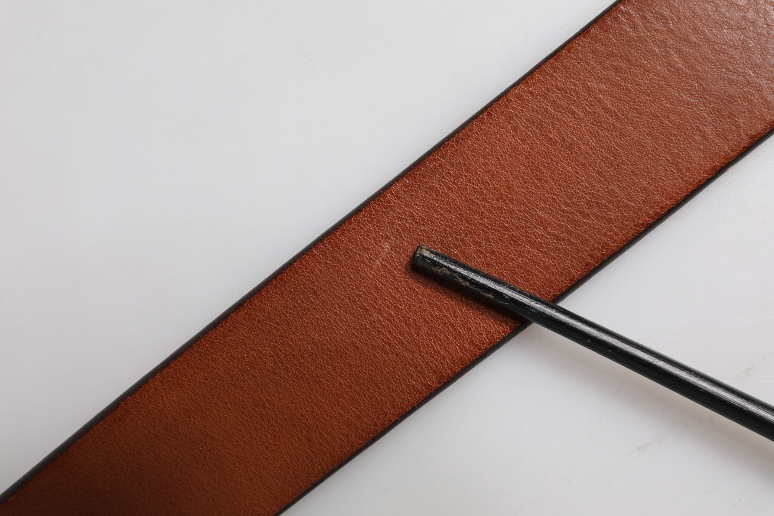 Dolce & Gabbana Brown Leather Gold Crystal Buckle Belt