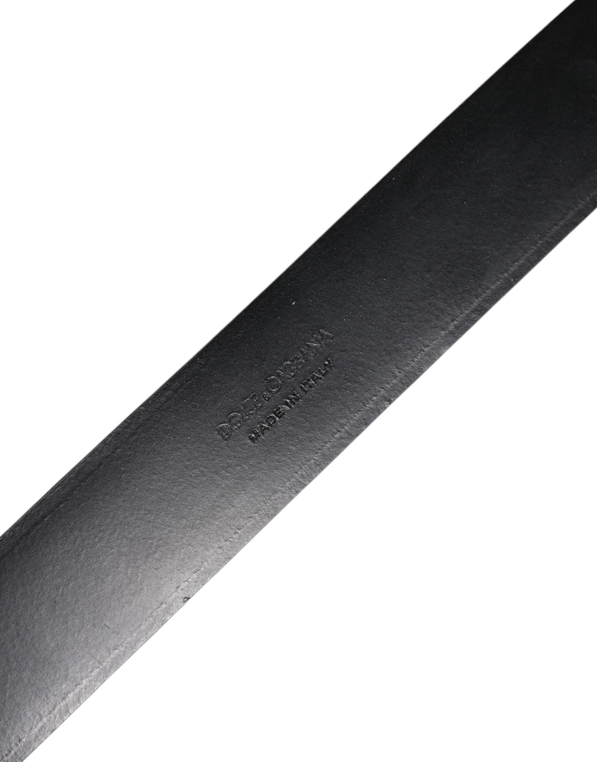 Dolce & Gabbana Black Leather Metal Buckle Classic Belt