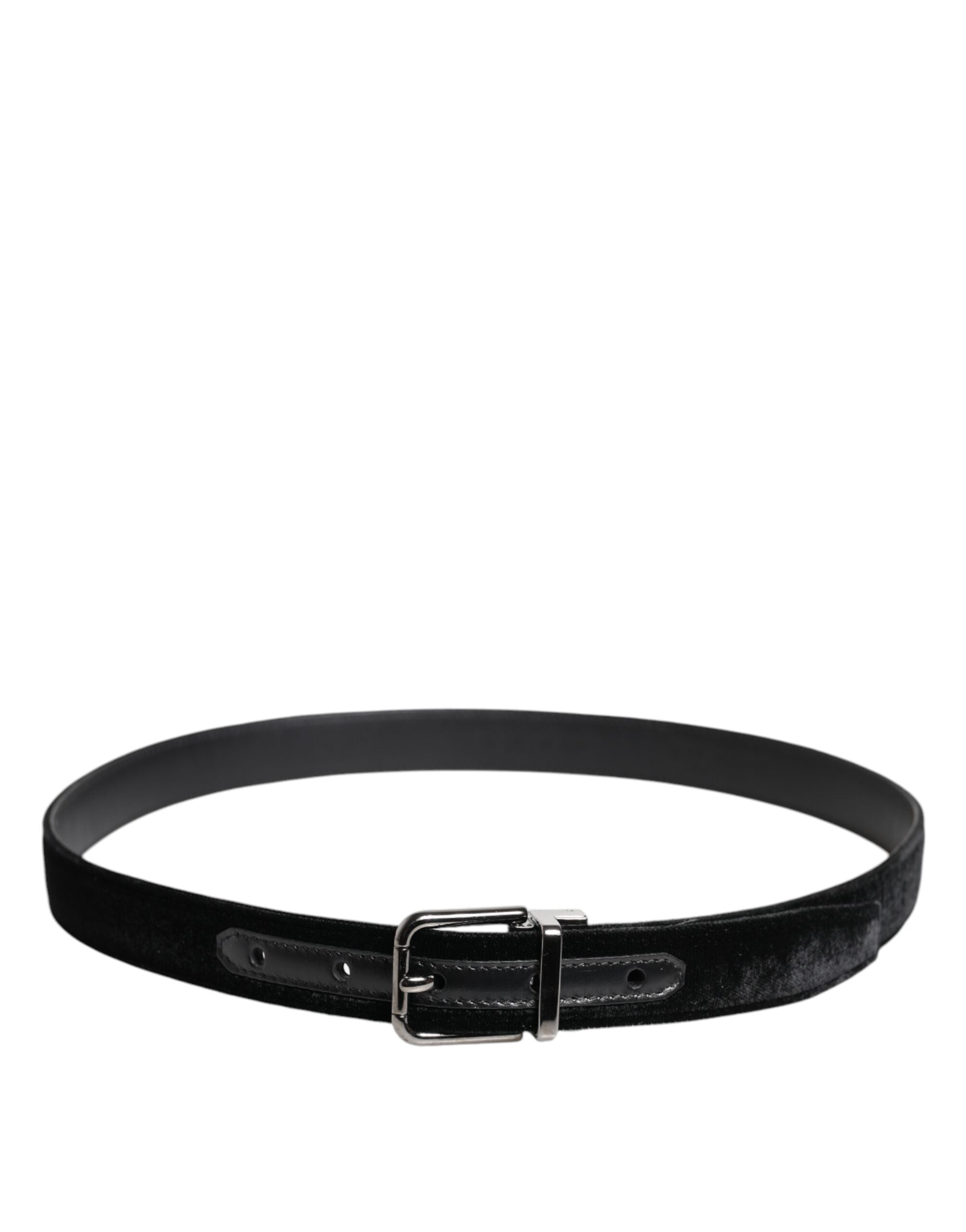 Dolce & Gabbana Black Leather Metal Buckle Classic Belt