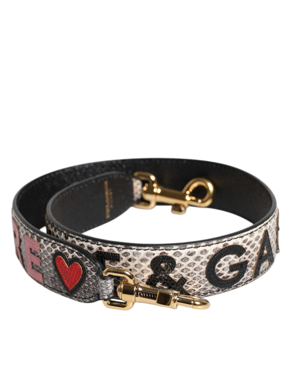 Elevate your style with the Dolce & Gabbana Multicolor DG AMORE Patch Bag Shoulder Strap, a luxurious blend of Ayers and Calf, embodying exquisite craftsmanship and timeless elegance.