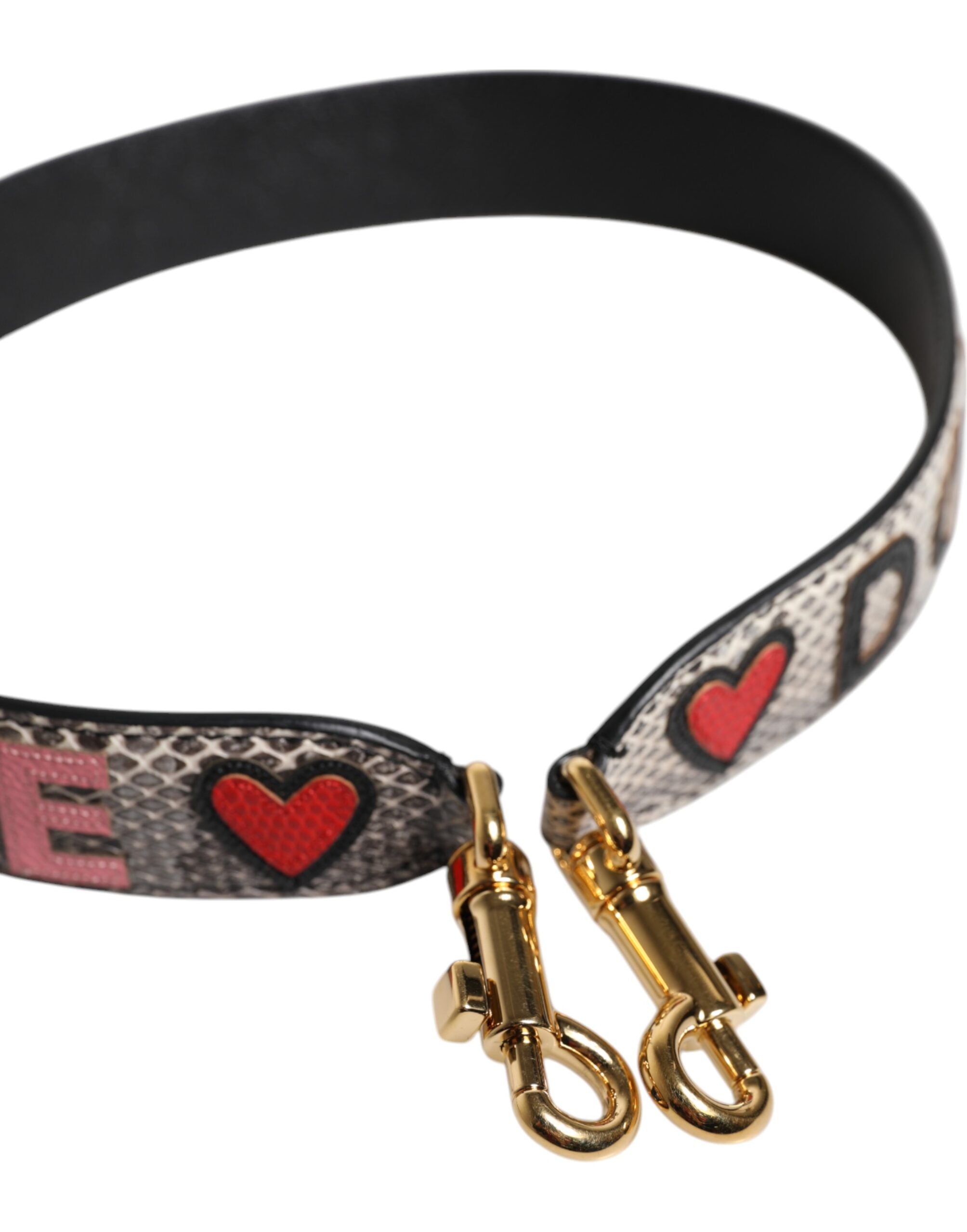 Elevate your style with the Dolce & Gabbana Multicolor DG AMORE Patch Bag Shoulder Strap, a luxurious blend of Ayers and Calf, crafted for the discerning individual.