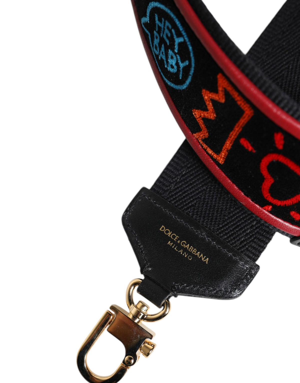 Elevate your style with the Dolce & Gabbana Black Cotton Printed Bag Shoulder Strap, a masterpiece of Italian craftsmanship that embodies luxury and individuality.