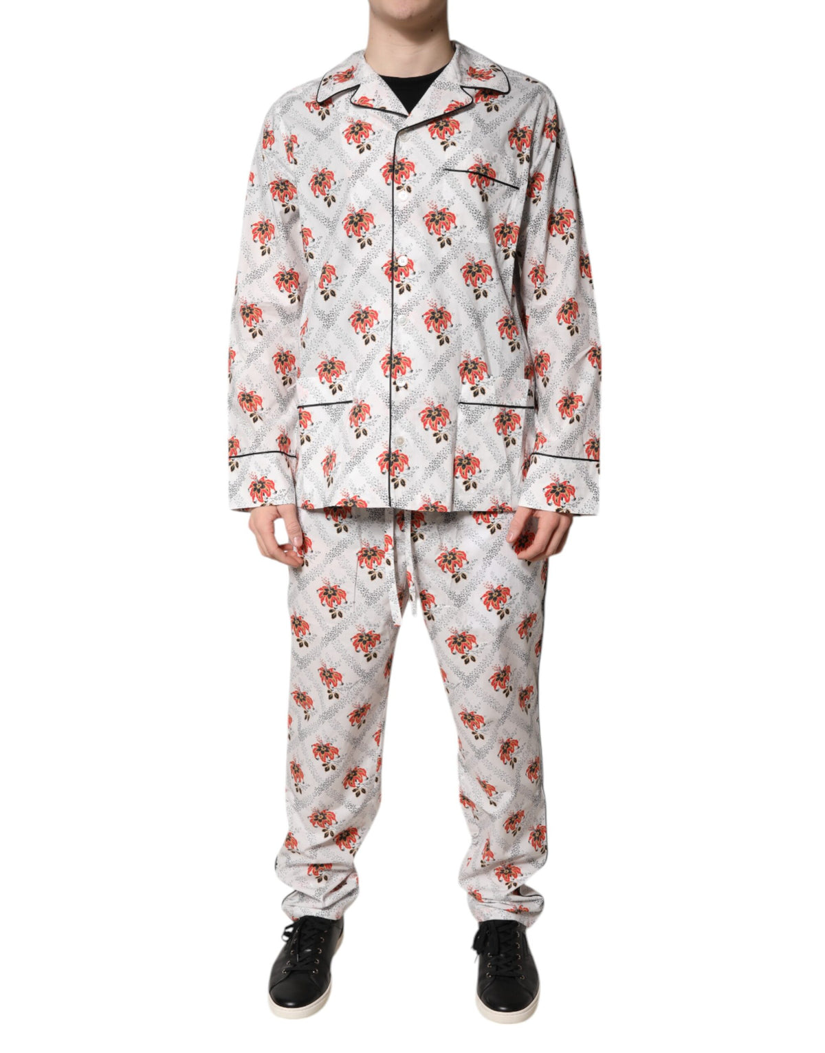 Dolce & Gabbana Floral Print Cotton Pajama Set - Indulge in Luxury