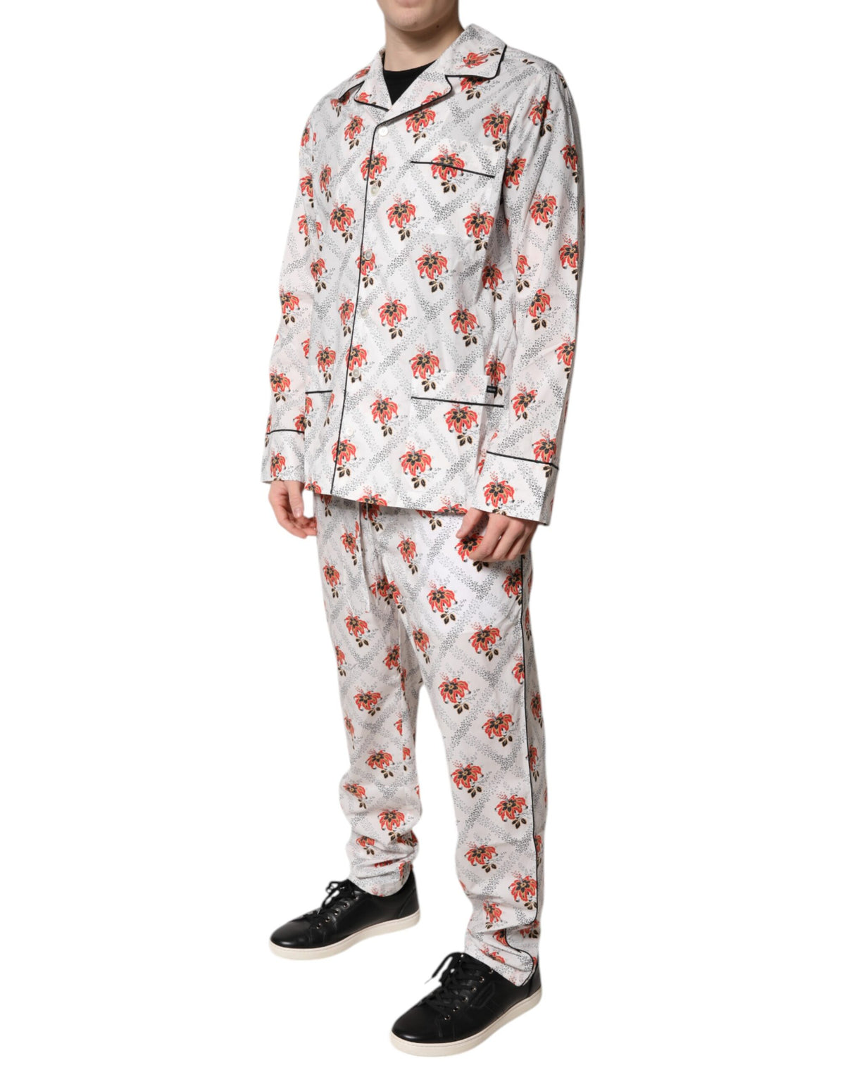 Dolce & Gabbana Floral Print Cotton Pajama Set - Indulge in Luxury