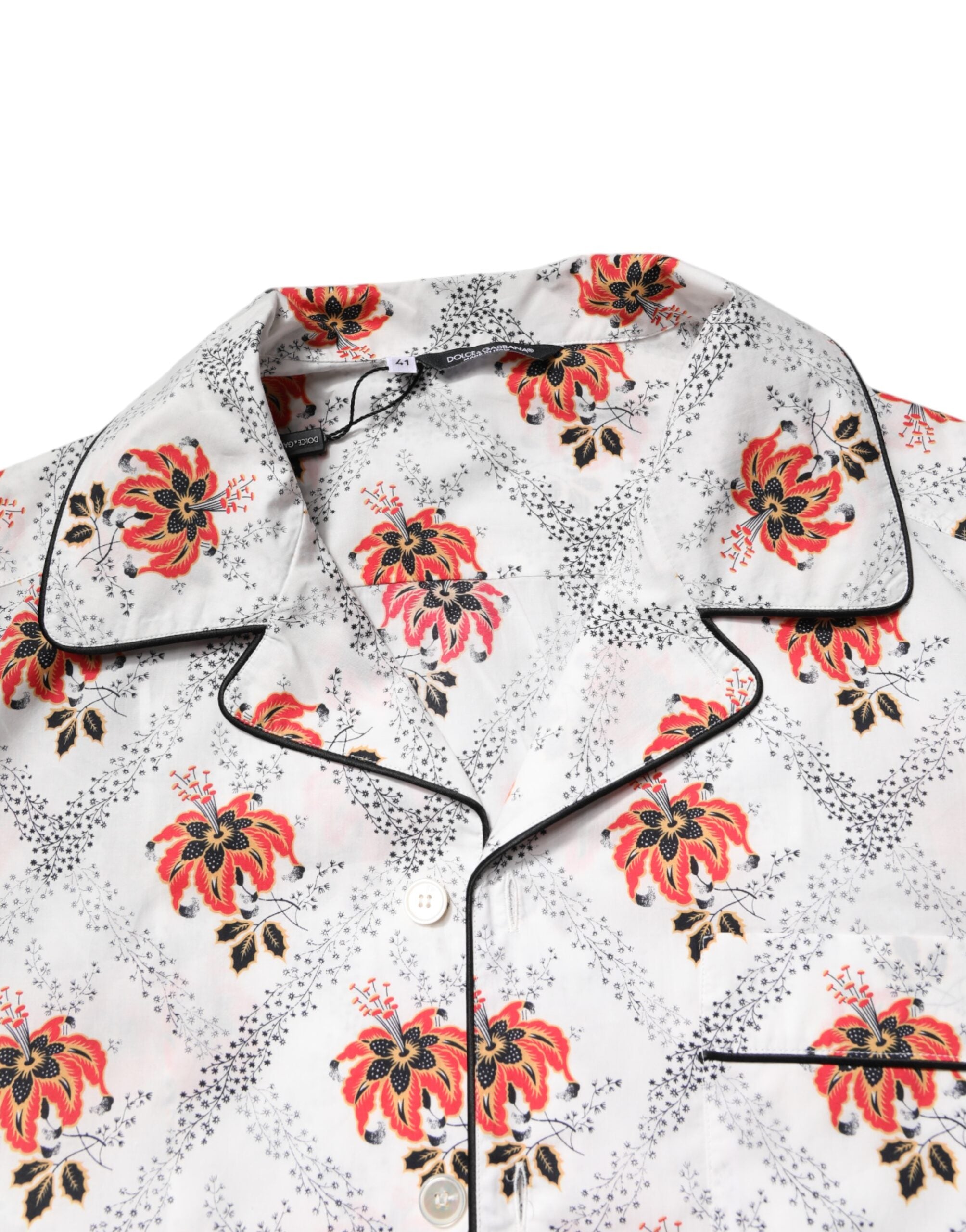 Dolce & Gabbana Floral Print Cotton Pajama Set - Indulge in Luxury