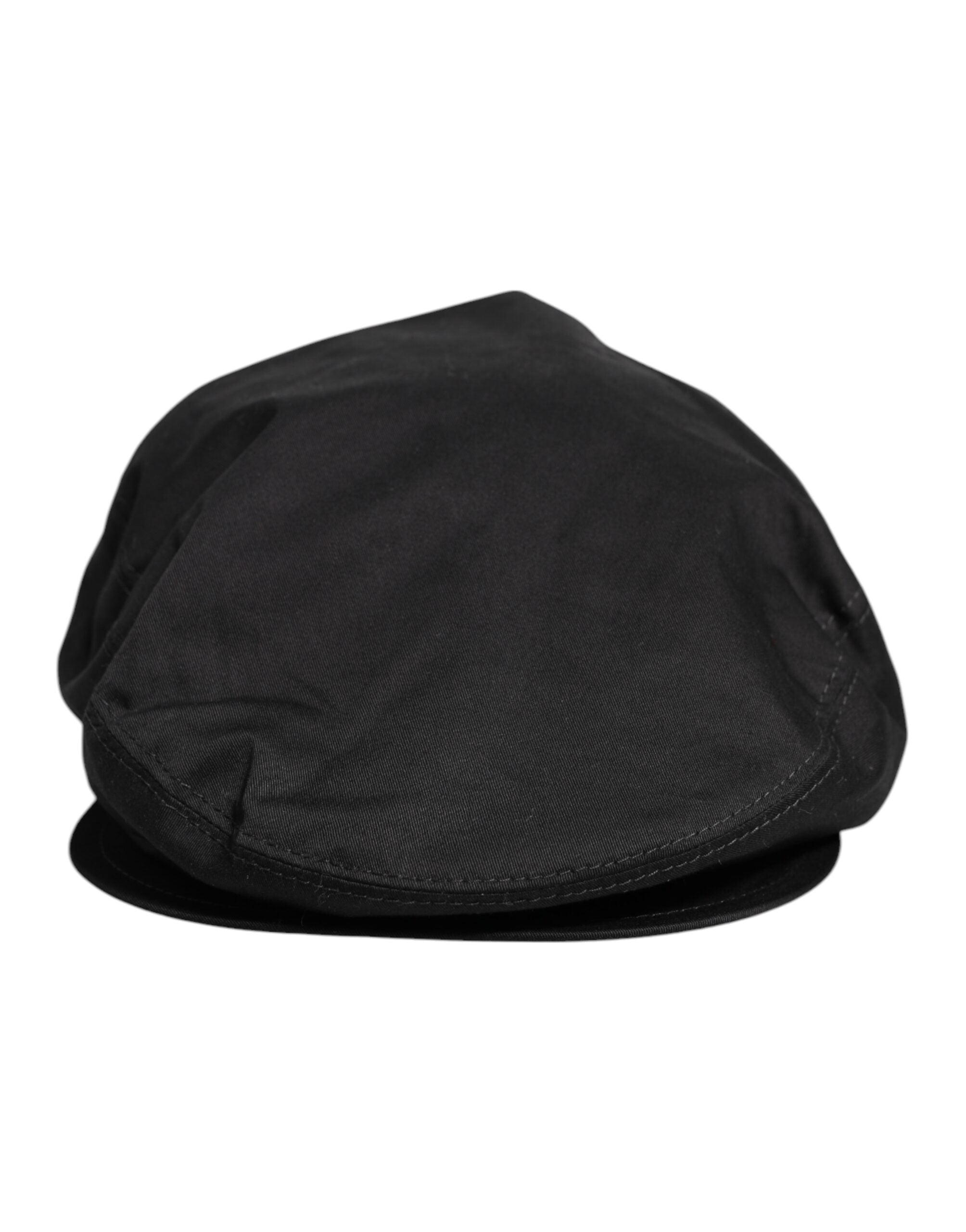 Discover the Dolce & Gabbana Black Cotton Newsboy Capello Hat, a masterpiece of Italian craftsmanship that embodies timeless elegance and sophisticated allure.