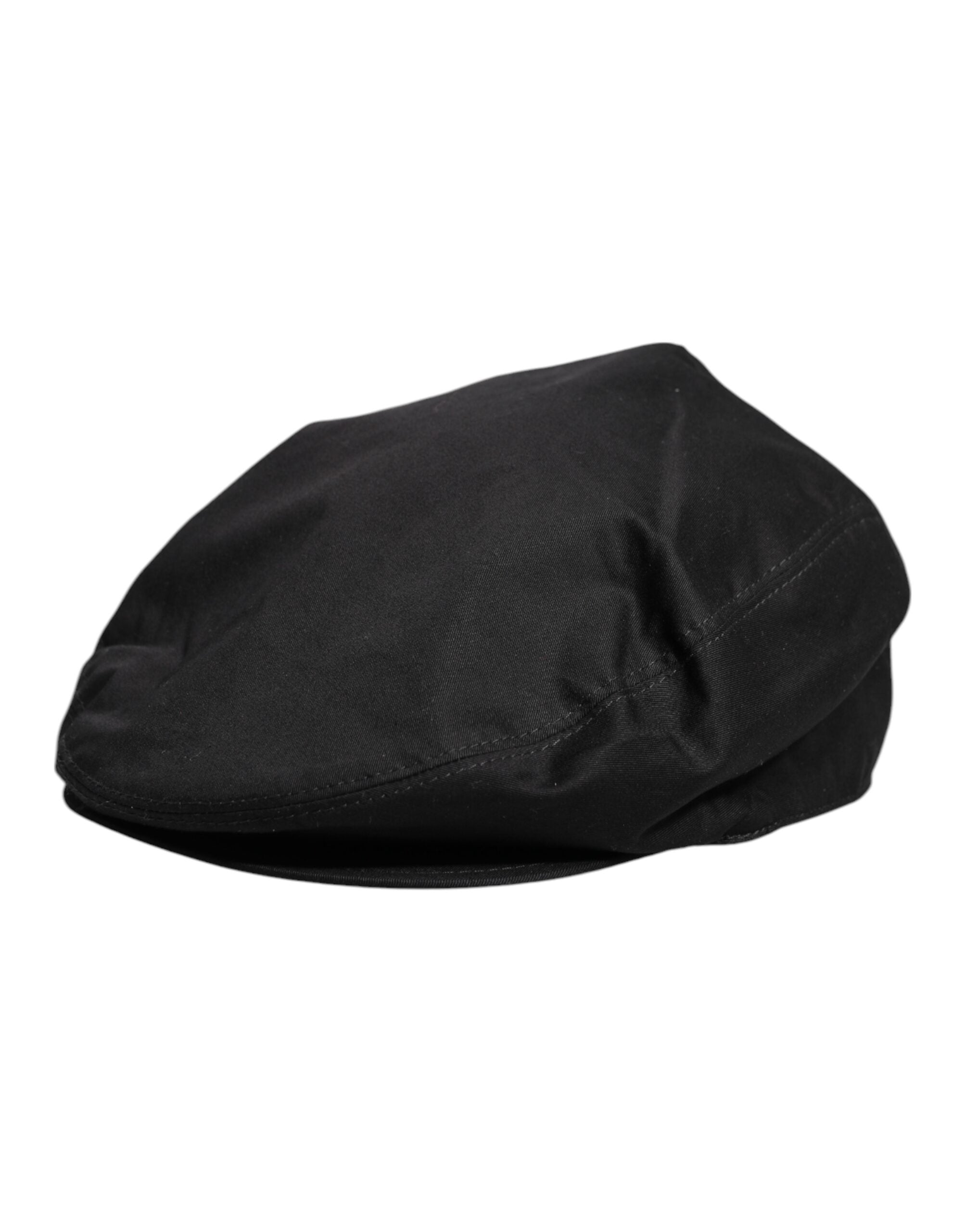 Discover the Dolce & Gabbana Black Cotton Newsboy Capello Cabbie Hat, a timeless blend of Italian craftsmanship and luxurious comfort, perfect for the discerning individual.