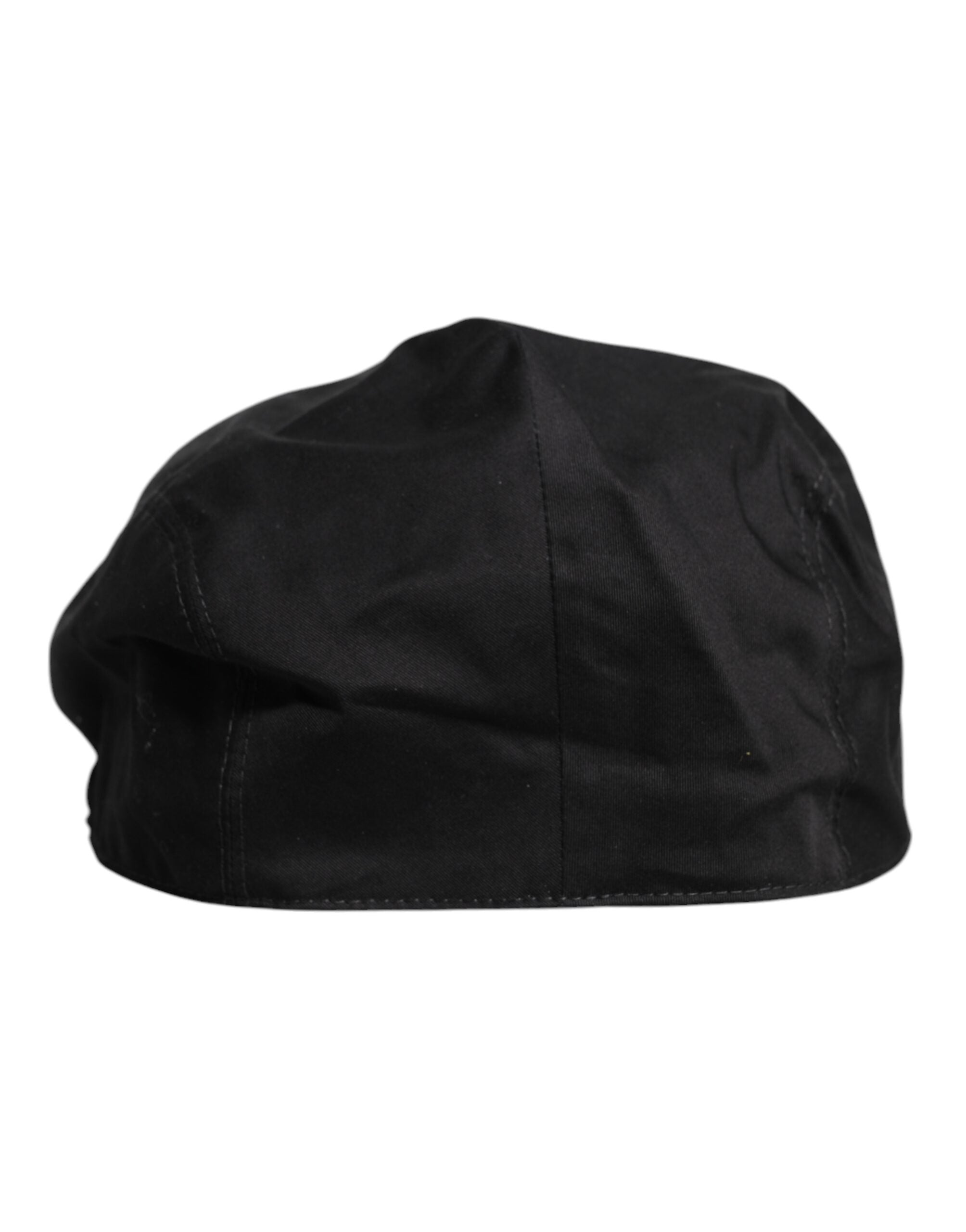 Discover the Dolce & Gabbana Black Cotton Newsboy Capello Cabbie Hat, a blend of Italian craftsmanship and timeless elegance, perfect for those who embody luxury and sophistication.