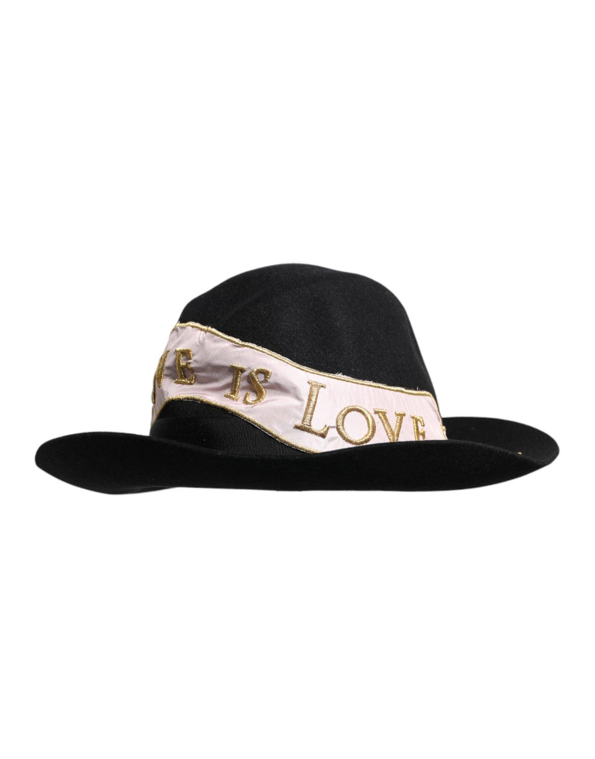 Discover the Dolce & Gabbana Black Logo Embroidered Wide Brim Hat, a masterpiece of artisanal luxury, perfect for elevating your style with elegance and sophistication.