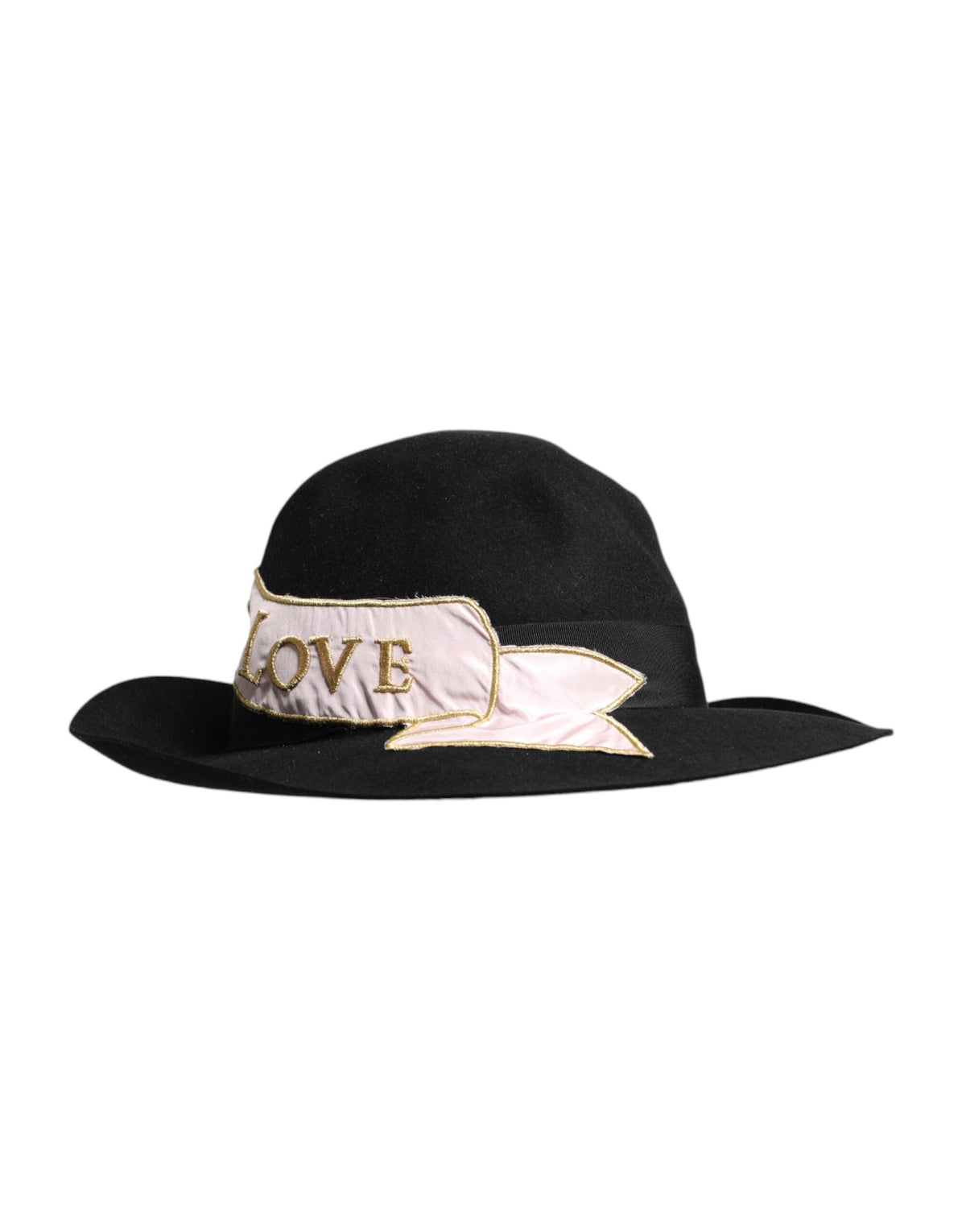 Discover the Dolce & Gabbana Black Logo Embroidered Wide Brim Hat, a masterpiece of artisanal luxury, perfect for elevating your sun-kissed elegance and style.