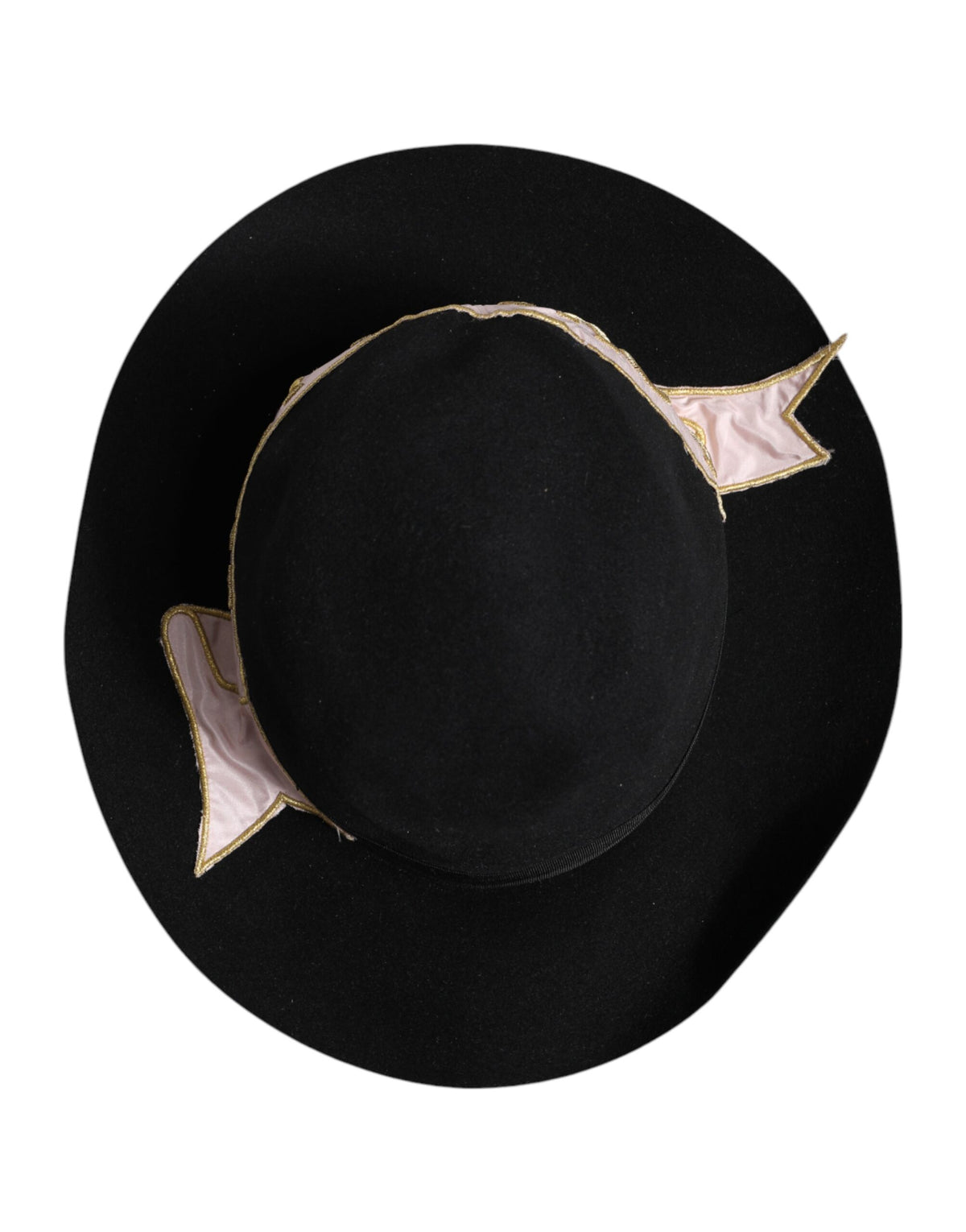 Indulge in the exquisite Dolce & Gabbana Black Logo Embroidered Wide Brim Hat, a masterpiece of artisanal luxury that elevates your style with timeless elegance.