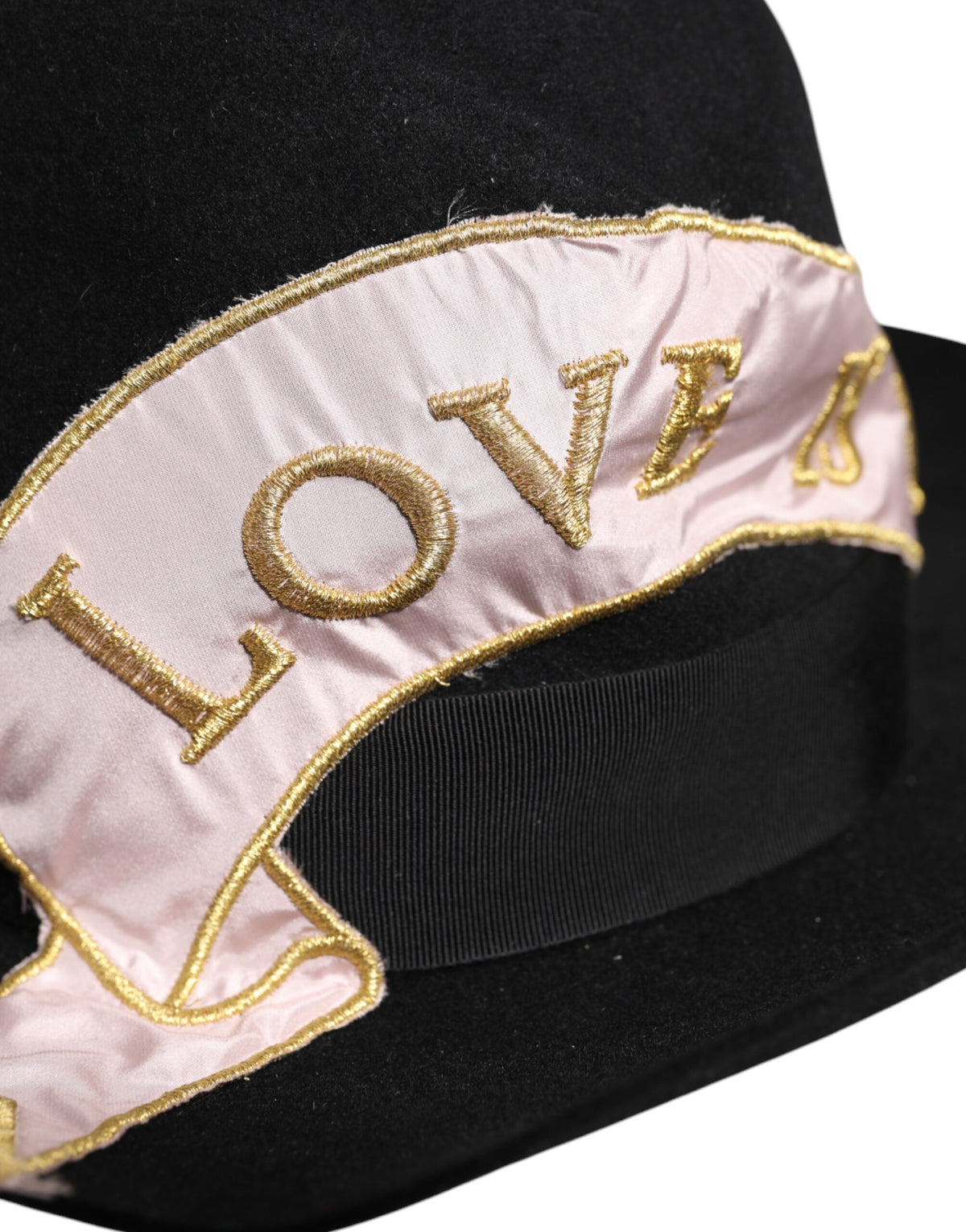 Indulge in the artisanal elegance of the Dolce & Gabbana Black Logo Embroidered Wide Brim Hat, a luxurious accessory that elevates your style with exquisite craftsmanship and timeless allure.