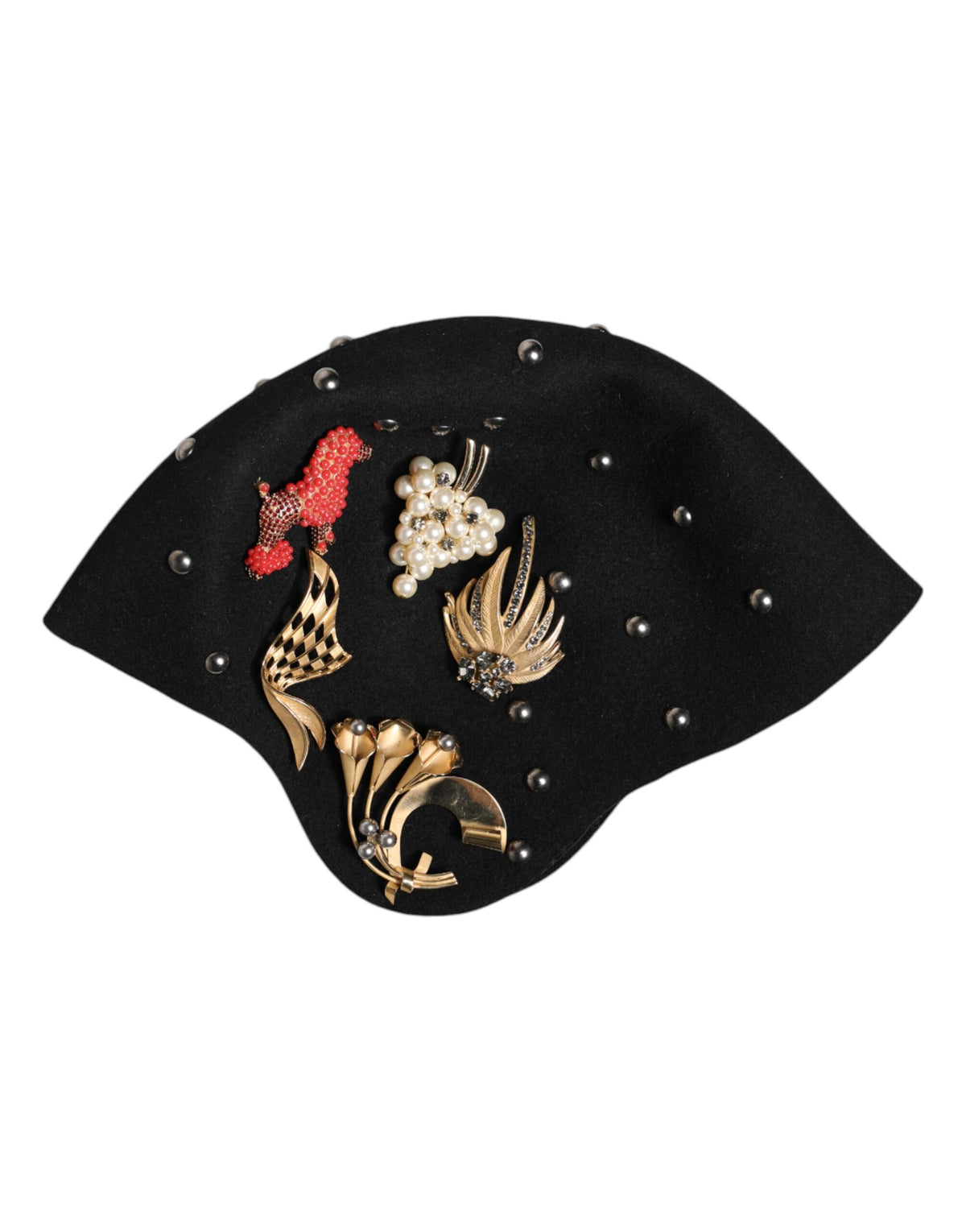 Discover the exquisite Dolce & Gabbana Black Wool Multicolor Embellished Cloche Hat, a handcrafted masterpiece that elevates your elegance and sophistication.