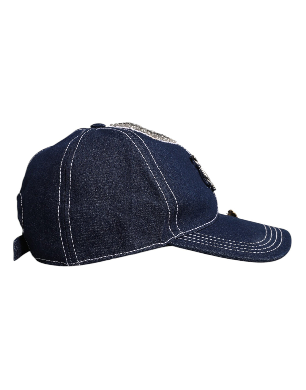 Discover the Dolce & Gabbana Blue Crystal Embellishment Baseball Cap, a masterpiece of Italian craftsmanship blending elegance and comfort for the discerning individual.