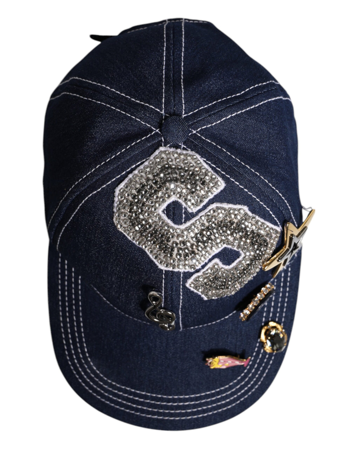 Elevate your style with the Dolce & Gabbana Blue Crystal Embellishment Baseball Cap, a masterpiece of Italian craftsmanship blending luxury and urban sophistication.