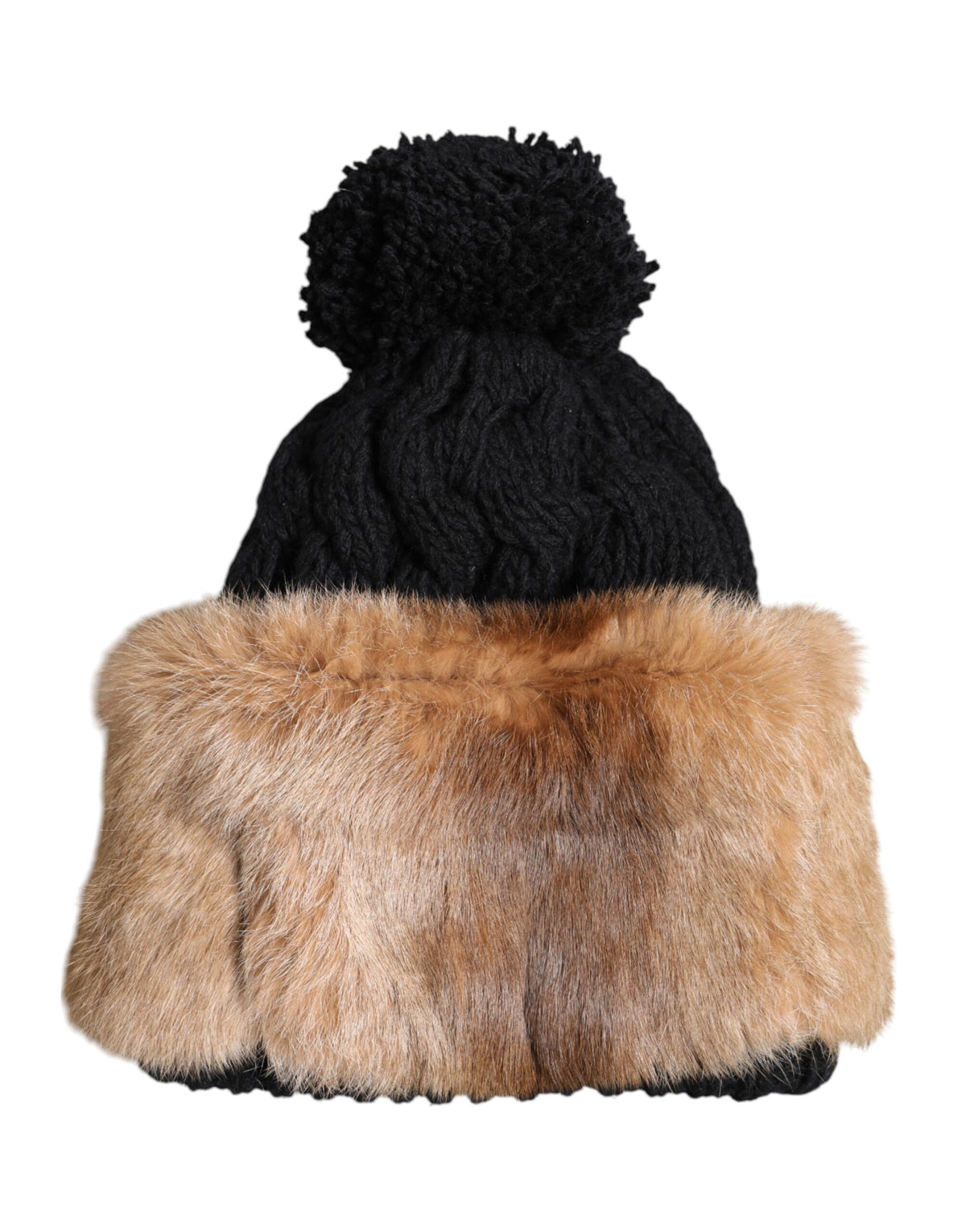 Indulge in the Dolce & Gabbana Black Brown Dyed Rabbit Real Fur Winter Beanie Hat, a masterpiece of artisanal luxury that elevates your winter wardrobe with exquisite craftsmanship and sumptuous warmth.