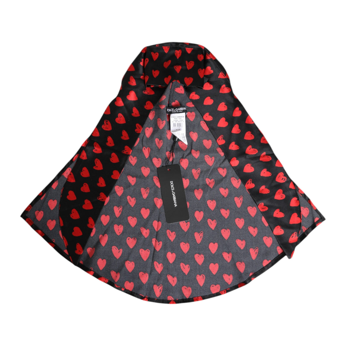 Elevate your summer style with the Dolce & Gabbana Black Red Hearts Polyester Hat, a luxurious blend of playful design and Italian craftsmanship, perfect for any occasion.