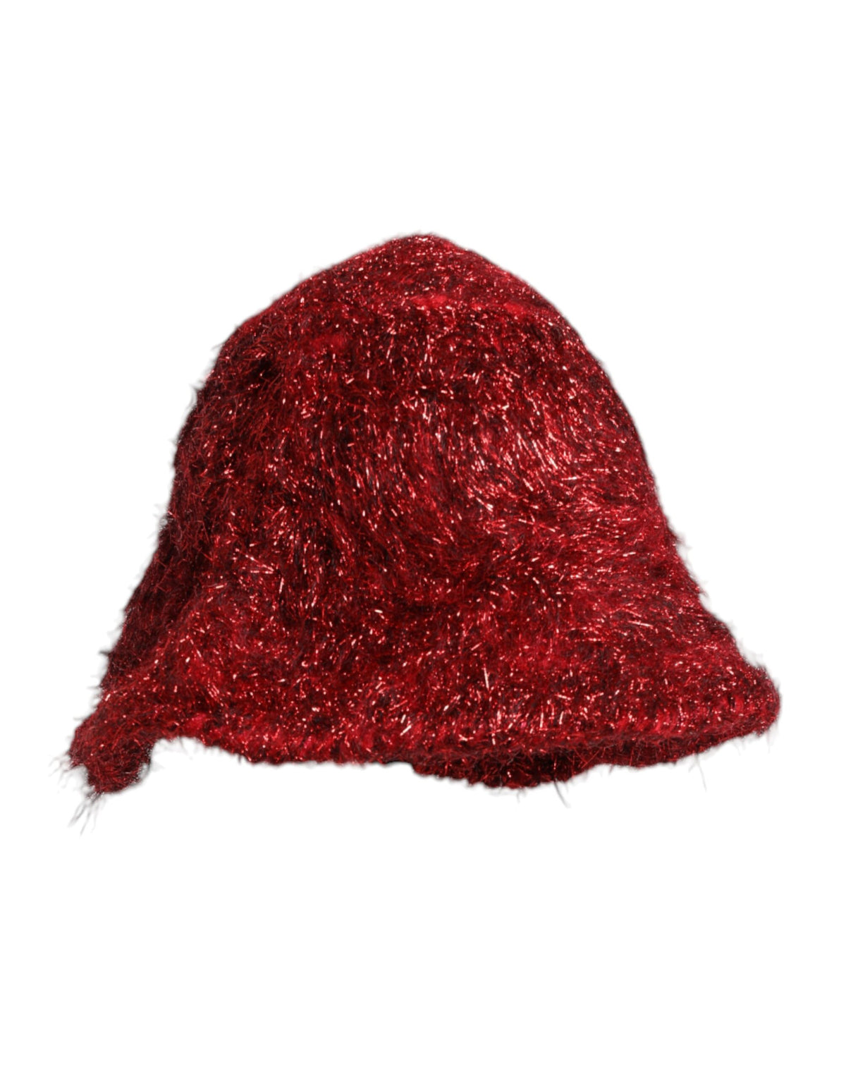 Indulge in the exquisite Dolce & Gabbana Red Viscose Tinsel Wide Brim Bucket Hat, a luxurious statement piece that embodies haute couture elegance and meticulous Italian craftsmanship.