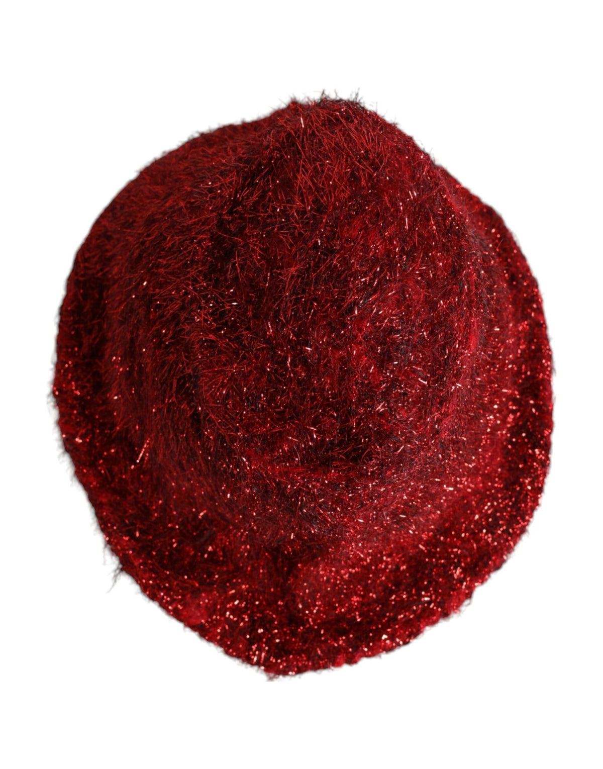 Elevate your style with the Dolce & Gabbana Red Viscose Tinsel Wide Brim Bucket Hat, a luxurious statement piece crafted in Italy, embodying haute couture elegance and sophistication.