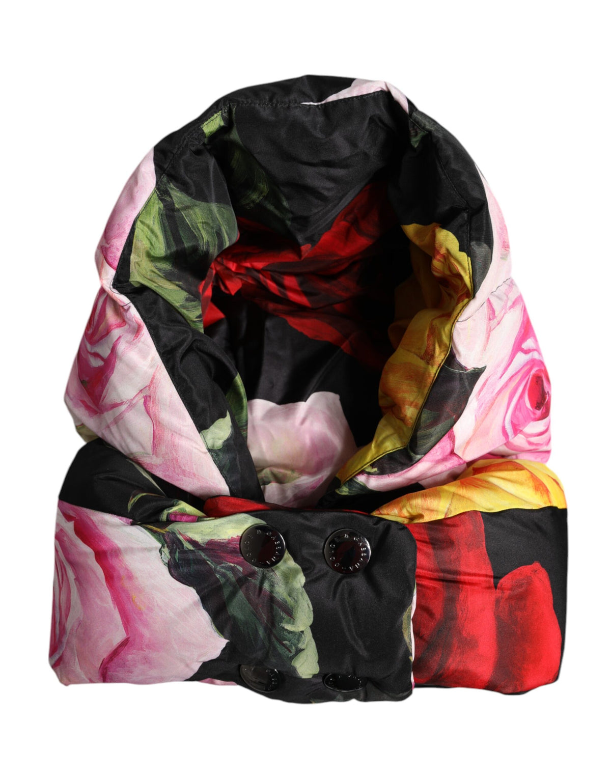 Indulge in the exquisite Dolce & Gabbana Black Floral Print Whole Head Wrap Hat, a masterpiece of Italian craftsmanship that elevates your style with luxurious allure and timeless elegance.