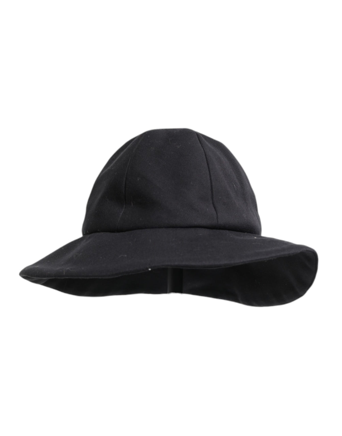 Indulge in the exquisite Dolce & Gabbana Black Cotton Wide Brim Bucket Hat, a luxurious blend of cotton and silk that embodies Italian craftsmanship and timeless elegance.