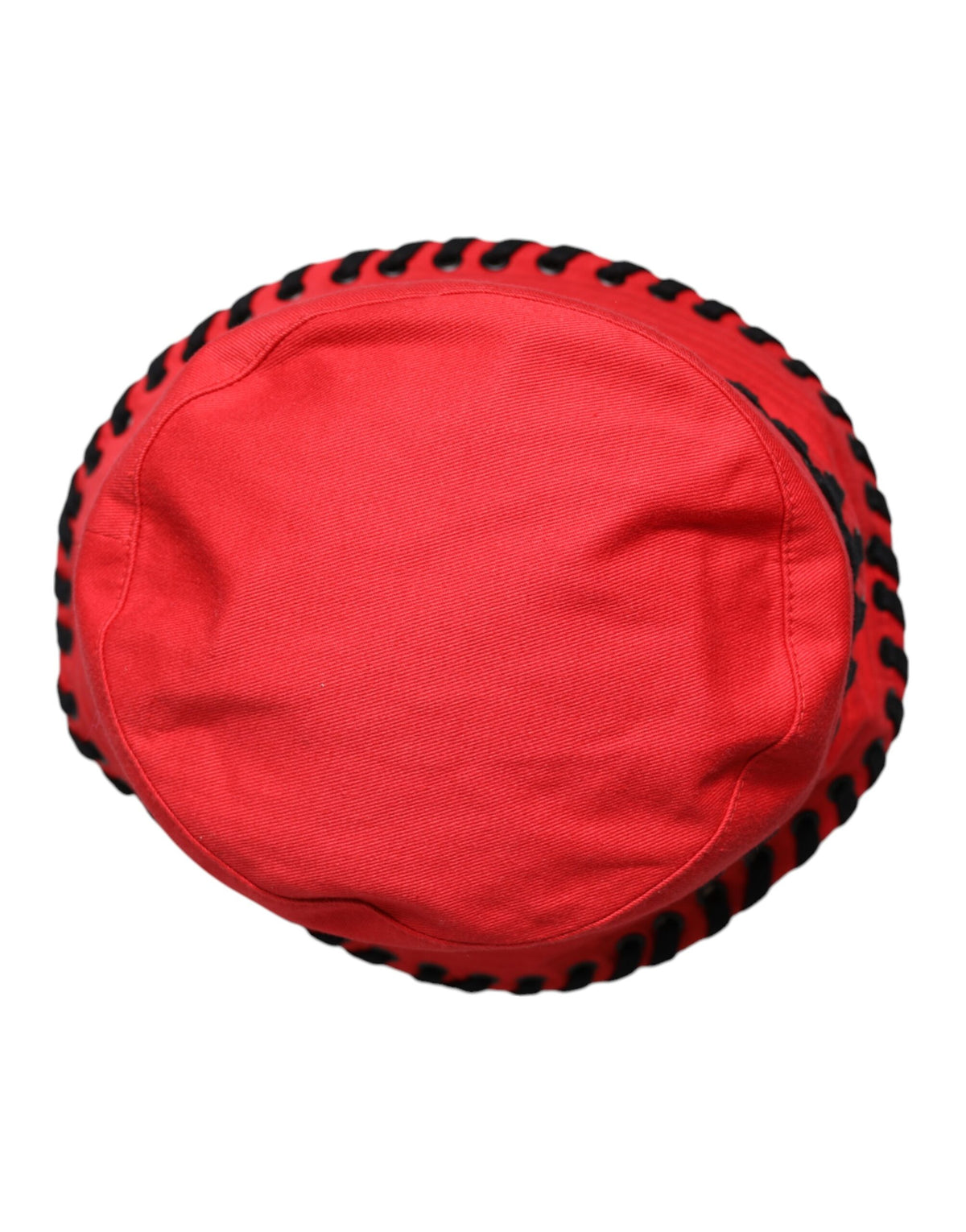 Elevate your style with the Dolce & Gabbana Red Lace Wide Brim Bucket Hat, a masterpiece of artisanal elegance that embodies timeless luxury and sophistication.