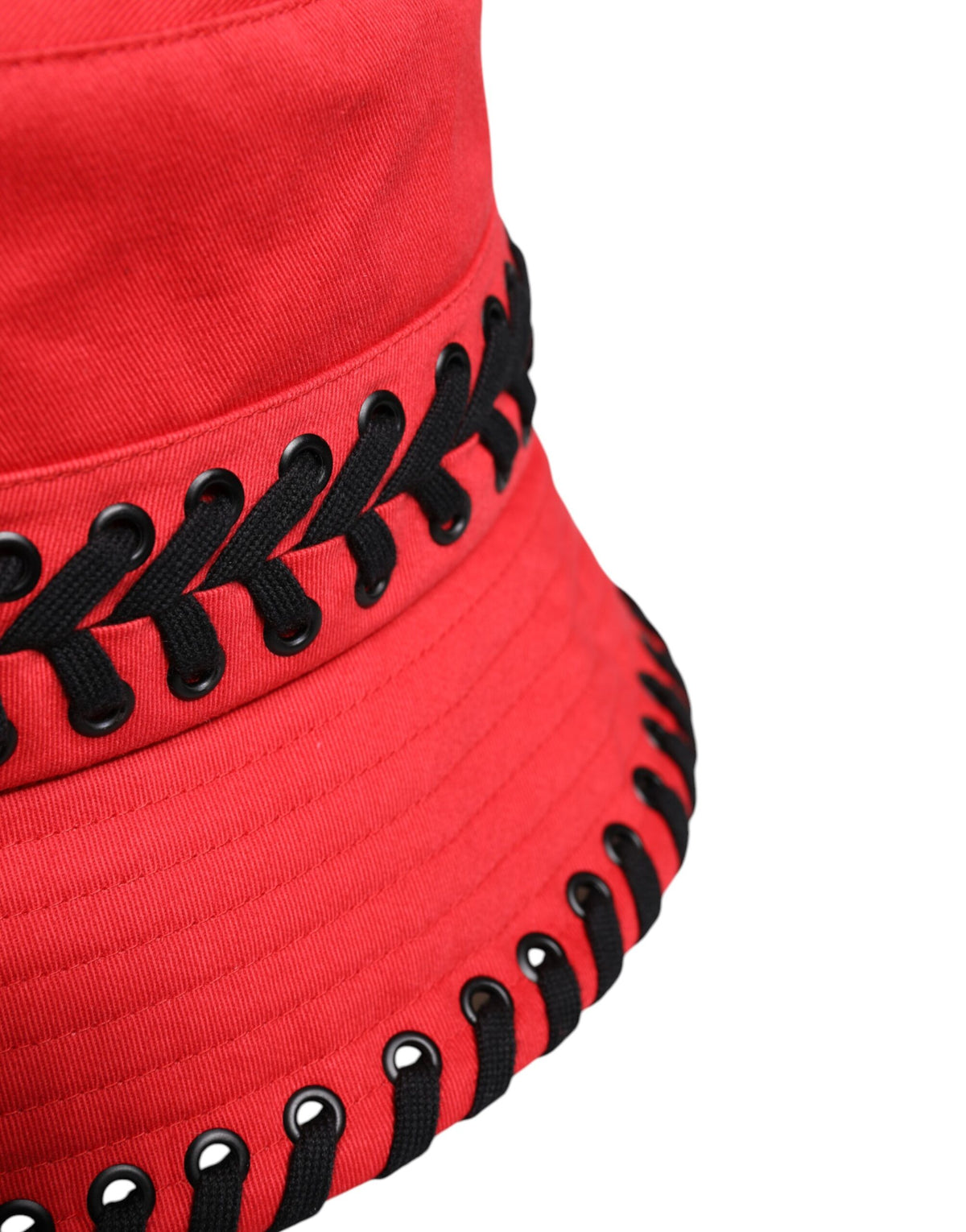 Elevate your style with the Dolce & Gabbana Red Lace Wide Brim Bucket Hat, a masterpiece of artisanal elegance, crafted in Italy from luxurious polyester for timeless allure.