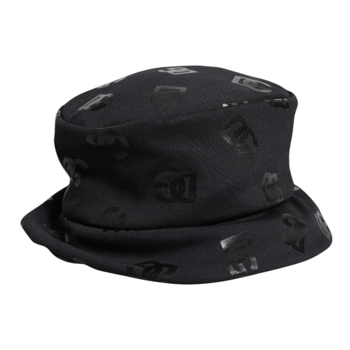 Elevate your style with the Dolce & Gabbana Black DG Monogram Bucket Hat, a luxurious polyester jacquard piece that embodies contemporary sophistication and timeless elegance.