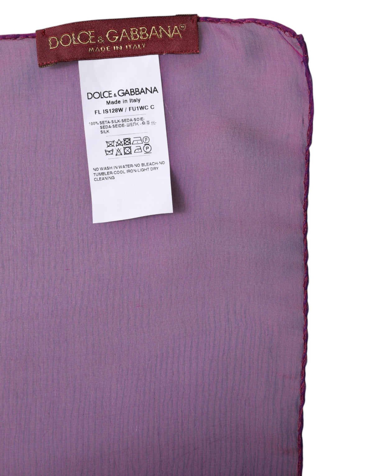 Dolce & Gabbana Purple Silk Wrap Shawl Scarf - Timeless Luxury