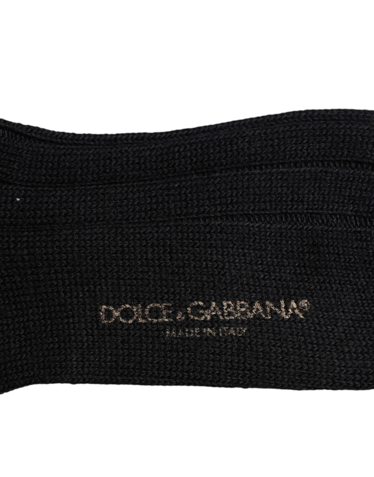 Dolce & Gabbana Black DG Logo Over The Calf Socks - Luxury Elegance