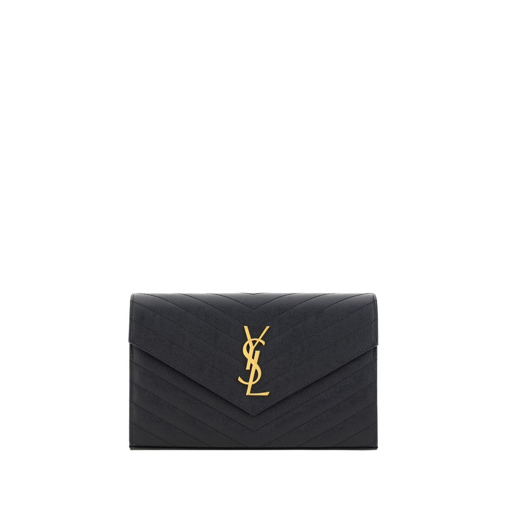 Experience the exquisite craftsmanship of the Saint Laurent Black Calf Leather Bos Taurus Shoulder Bag, a timeless statement of luxury that elevates any ensemble.