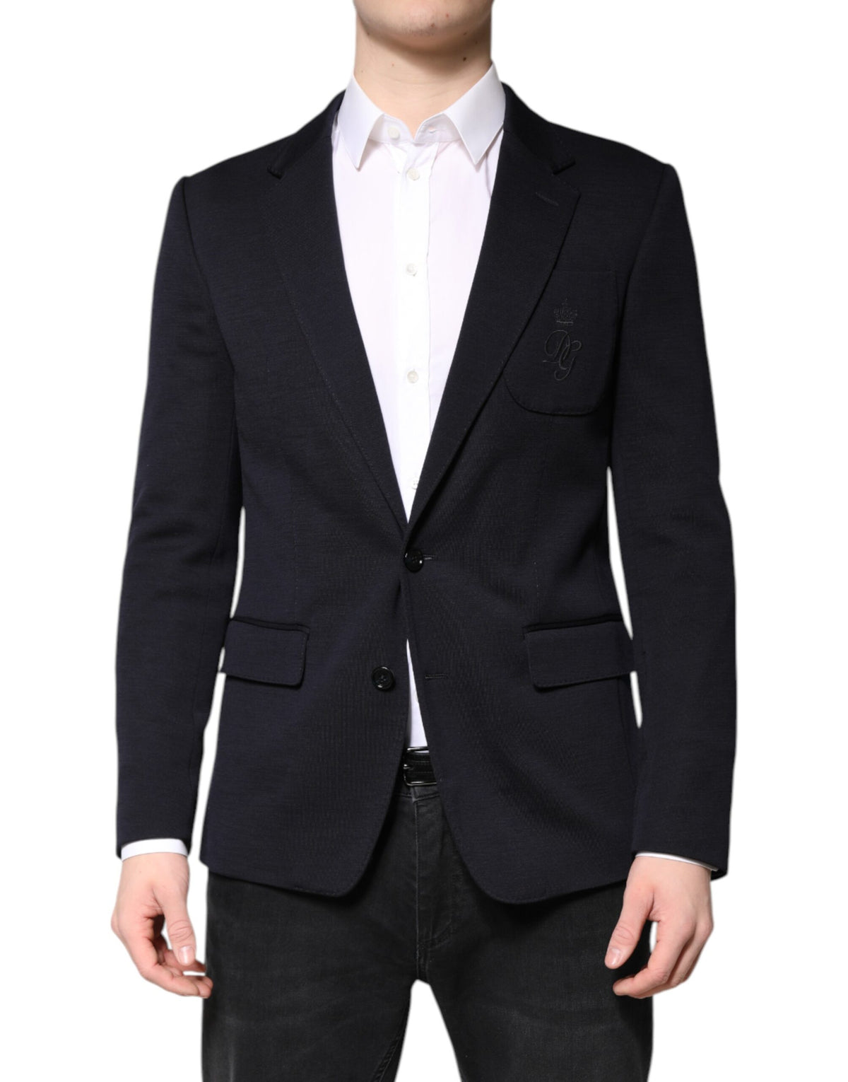 Indulge in the elegance of the Dolce & Gabbana Black Wool Single Breasted Coat Suit Blazer, a luxurious statement crafted from premium materials, perfect for any sophisticated occasion.