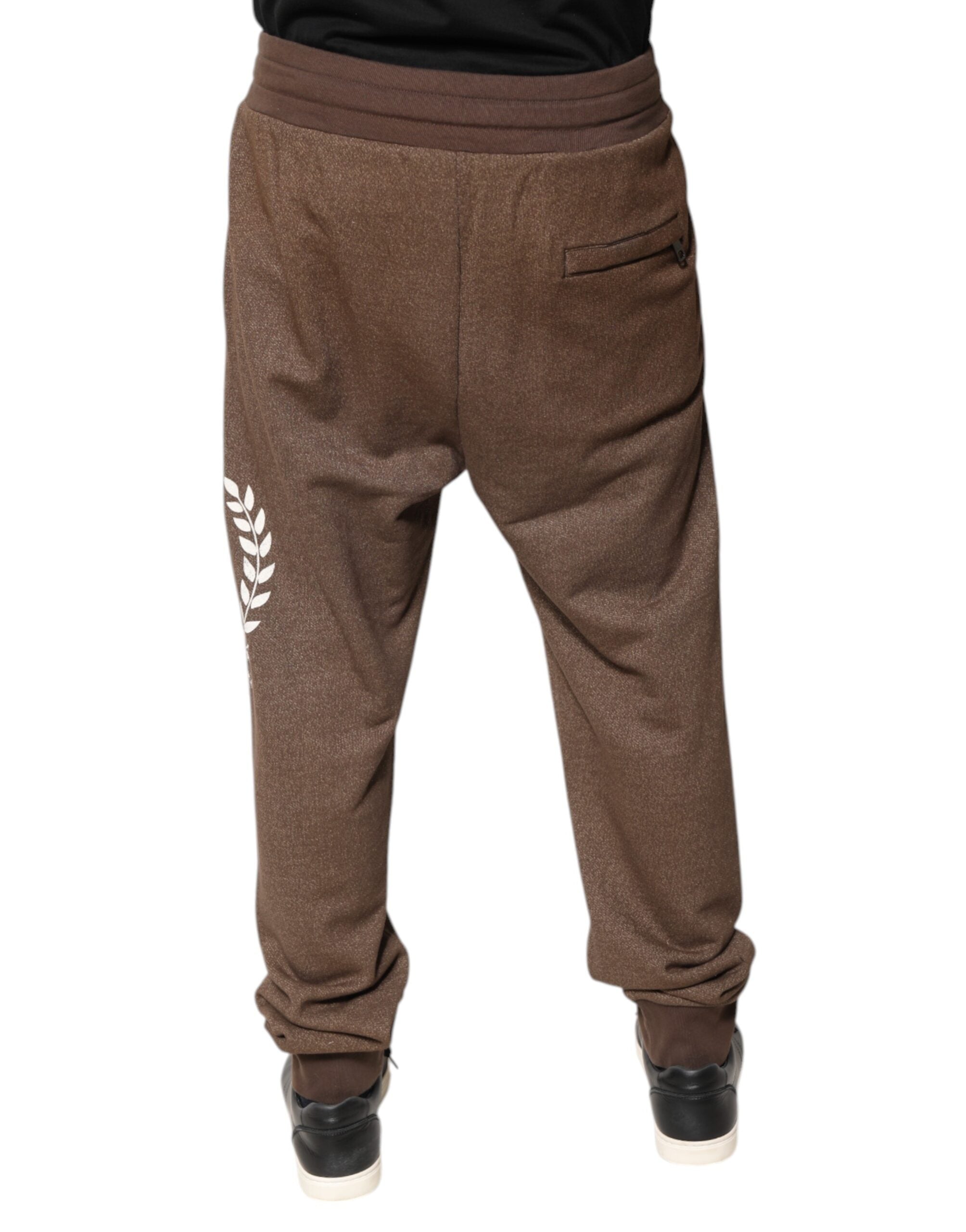 Dolce & Gabbana Brown Cotton Jogger Sweatpants Pants
