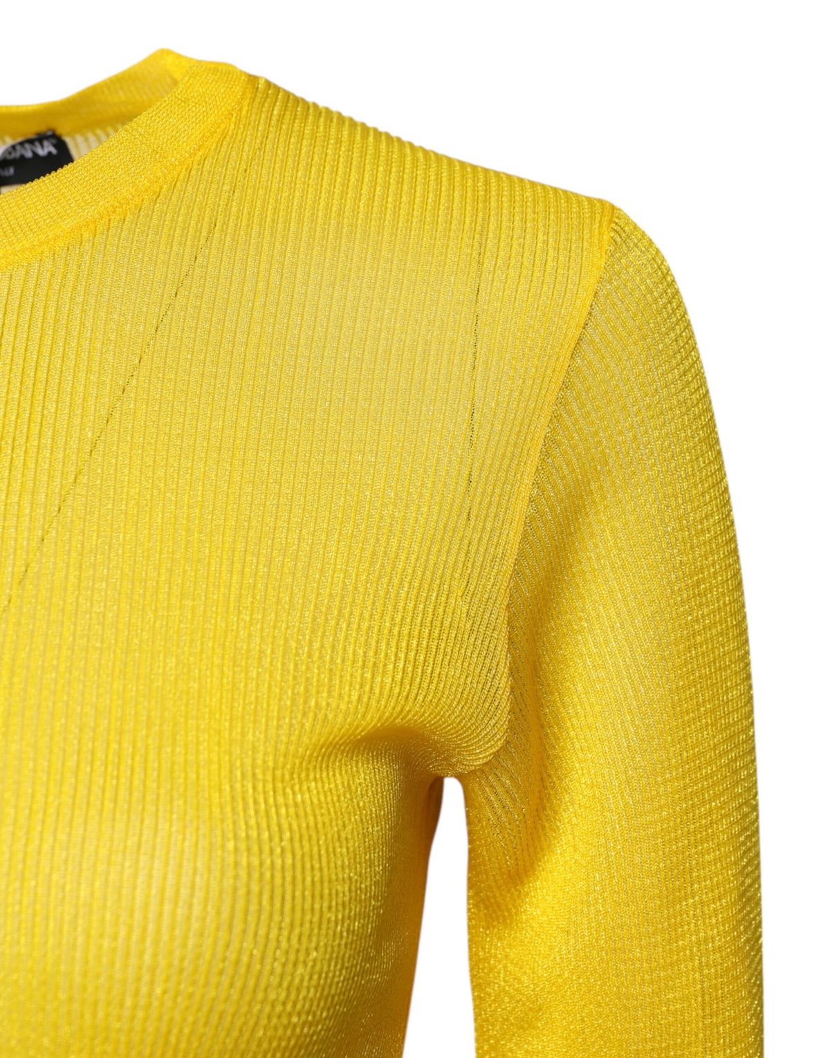 Elevate your wardrobe with the Dolce & Gabbana Yellow Polyester Women Pullover, a luxurious Italian piece that embodies elegance and sophistication for the discerning individual.