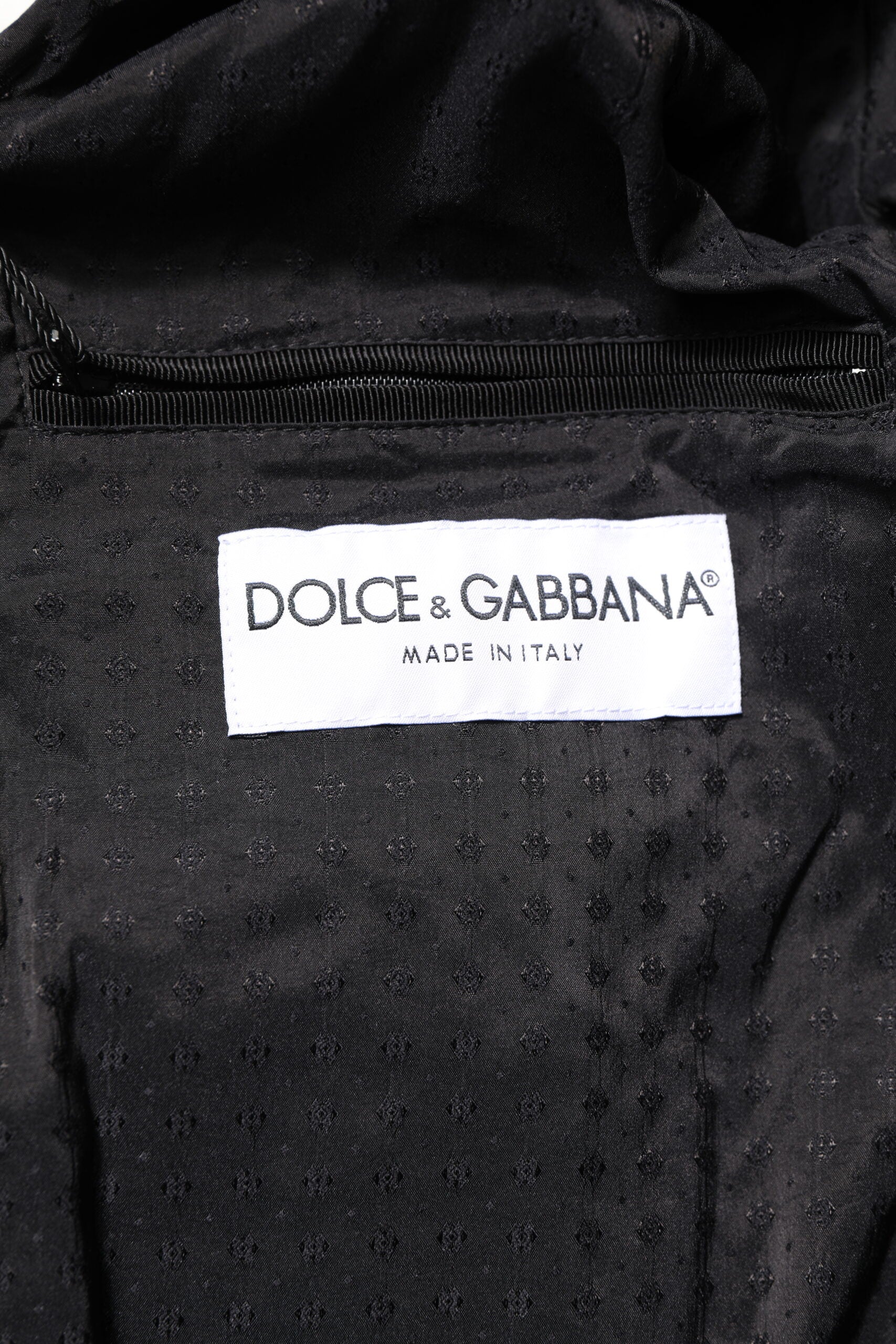 Dolce & Gabbana Black Lambskin Leather Full Zip Biker Jacket