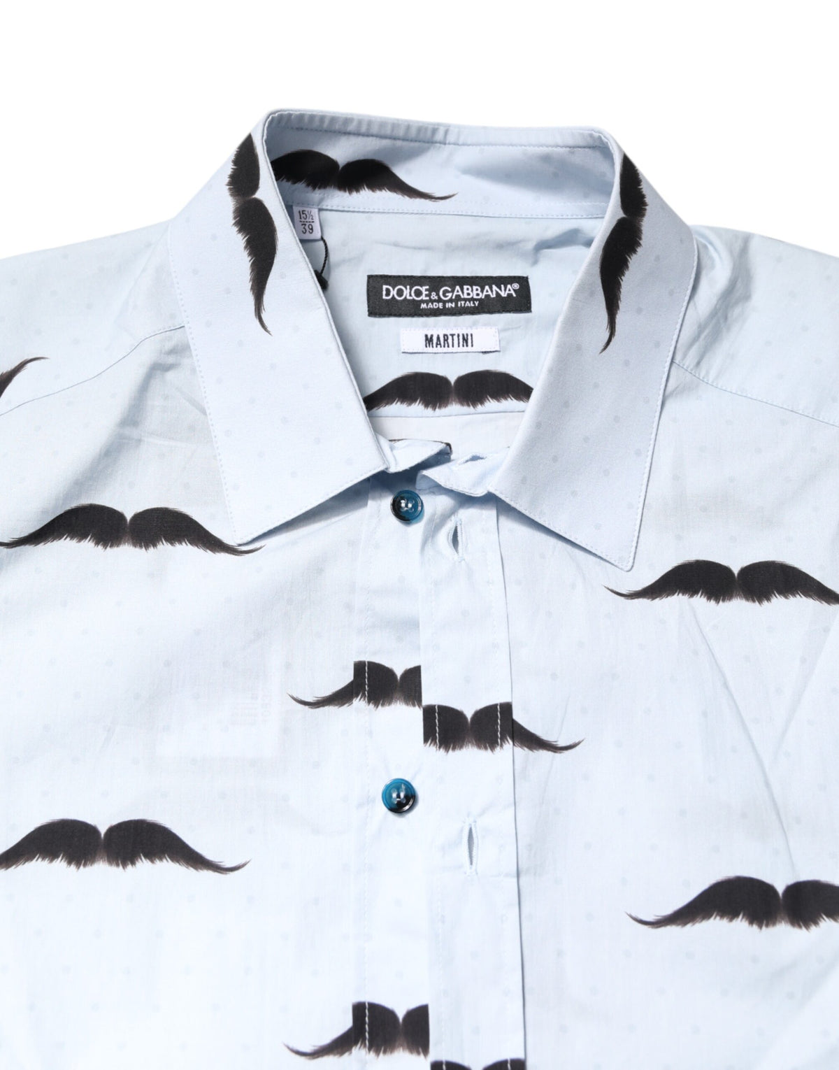 Elevate your wardrobe with the Dolce & Gabbana Light Blue Cotton MARTINI Formal Dress Shirt, a masterpiece of exquisite craftsmanship and timeless elegance, perfect for any sophisticated occasion.