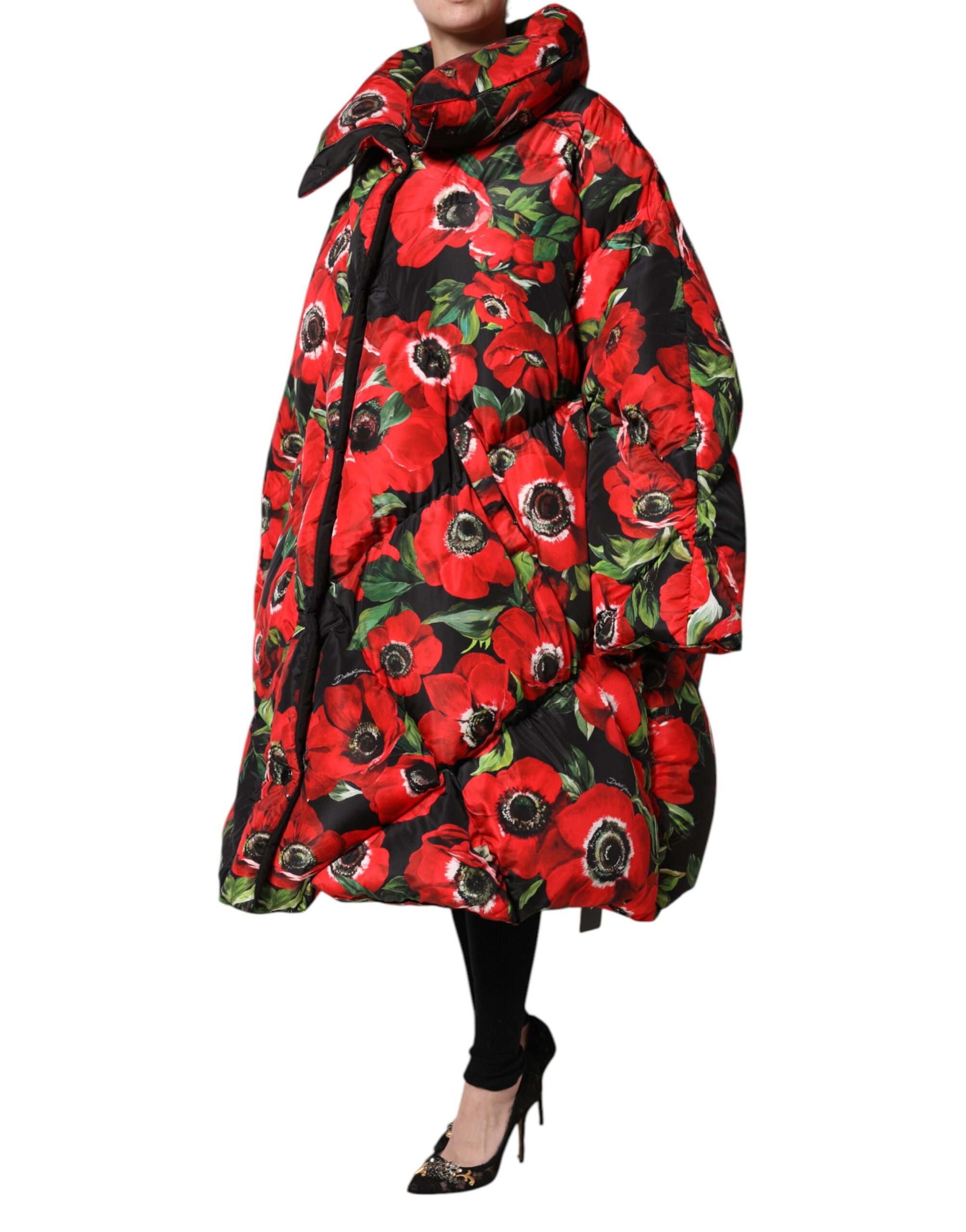 Dolce & Gabbana Floral Full Zip Padded Jacket - Luxury Fashion