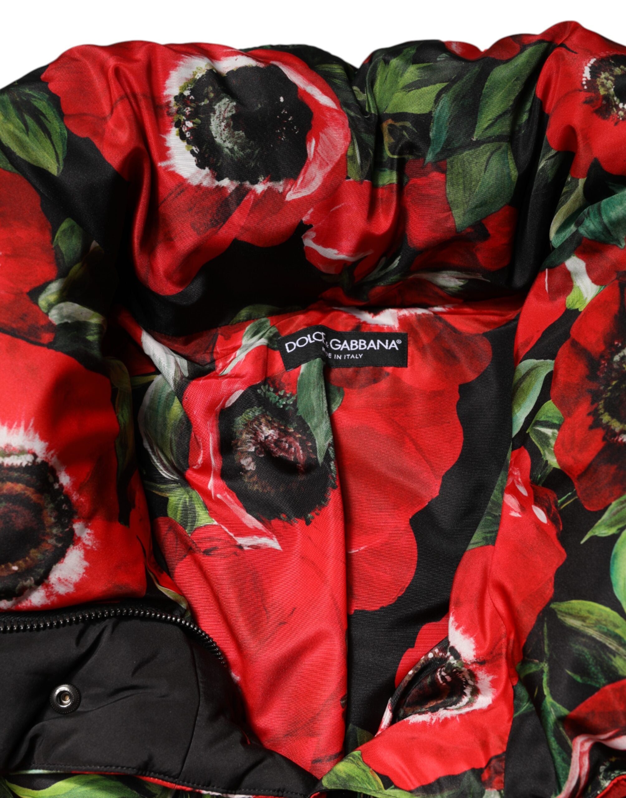 Dolce & Gabbana Multicolor Floral Full Zip Padded Jacket Luxury