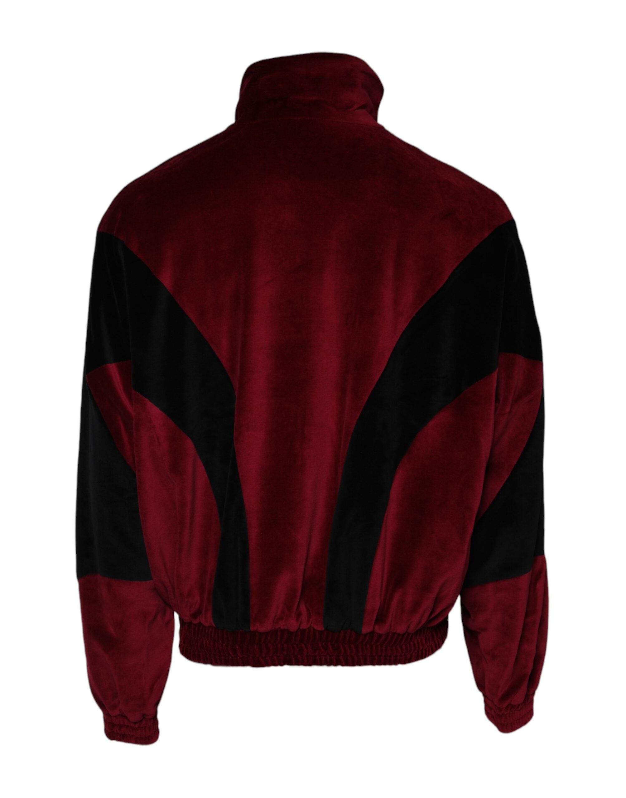 Indulge in the exquisite Dolce & Gabbana Red Black Cotton Logo FullZip Bomber Jacket, where Italian craftsmanship meets luxurious comfort, elevating your style effortlessly.